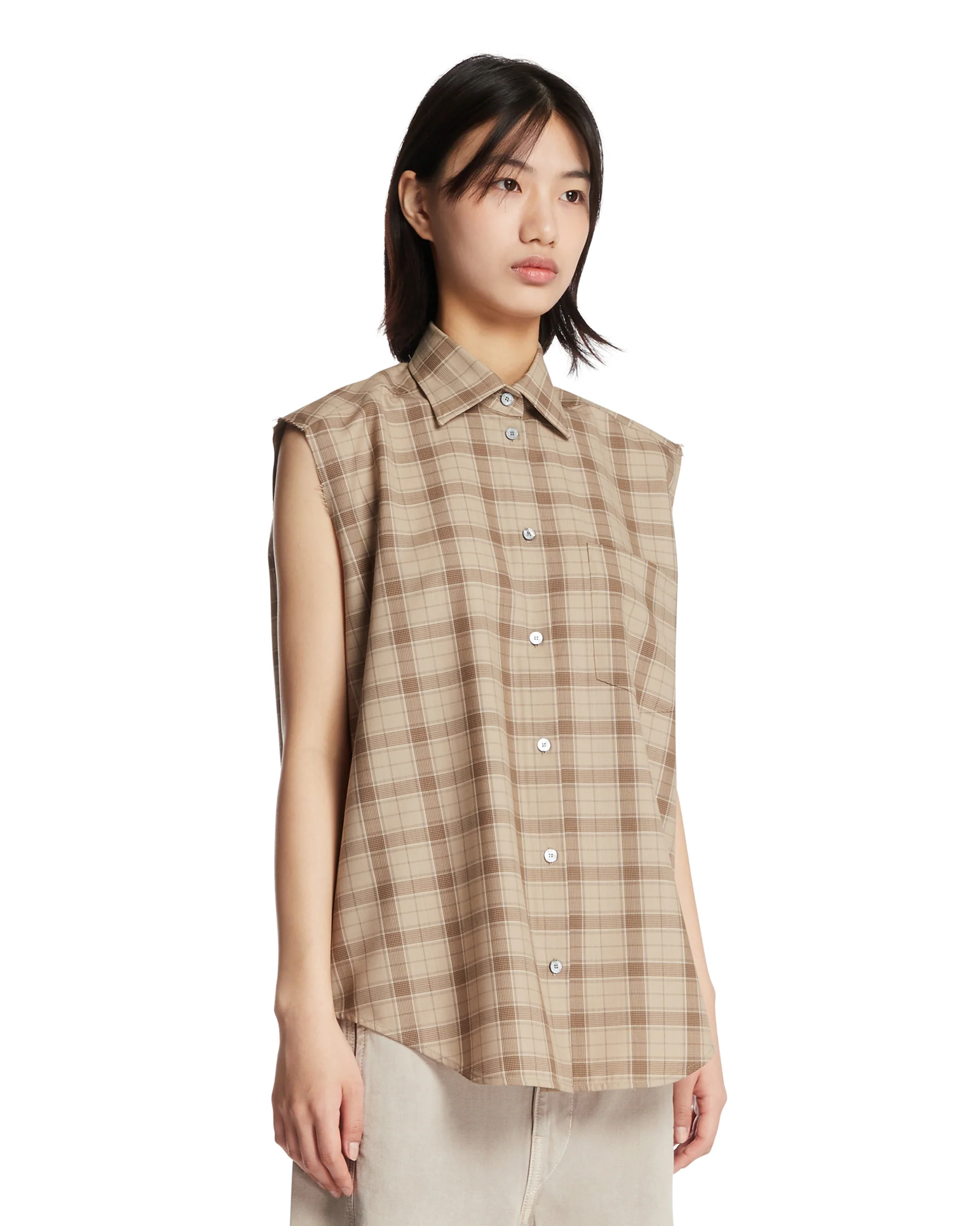 Camicia A Quadri Senza Maniche - Image 2