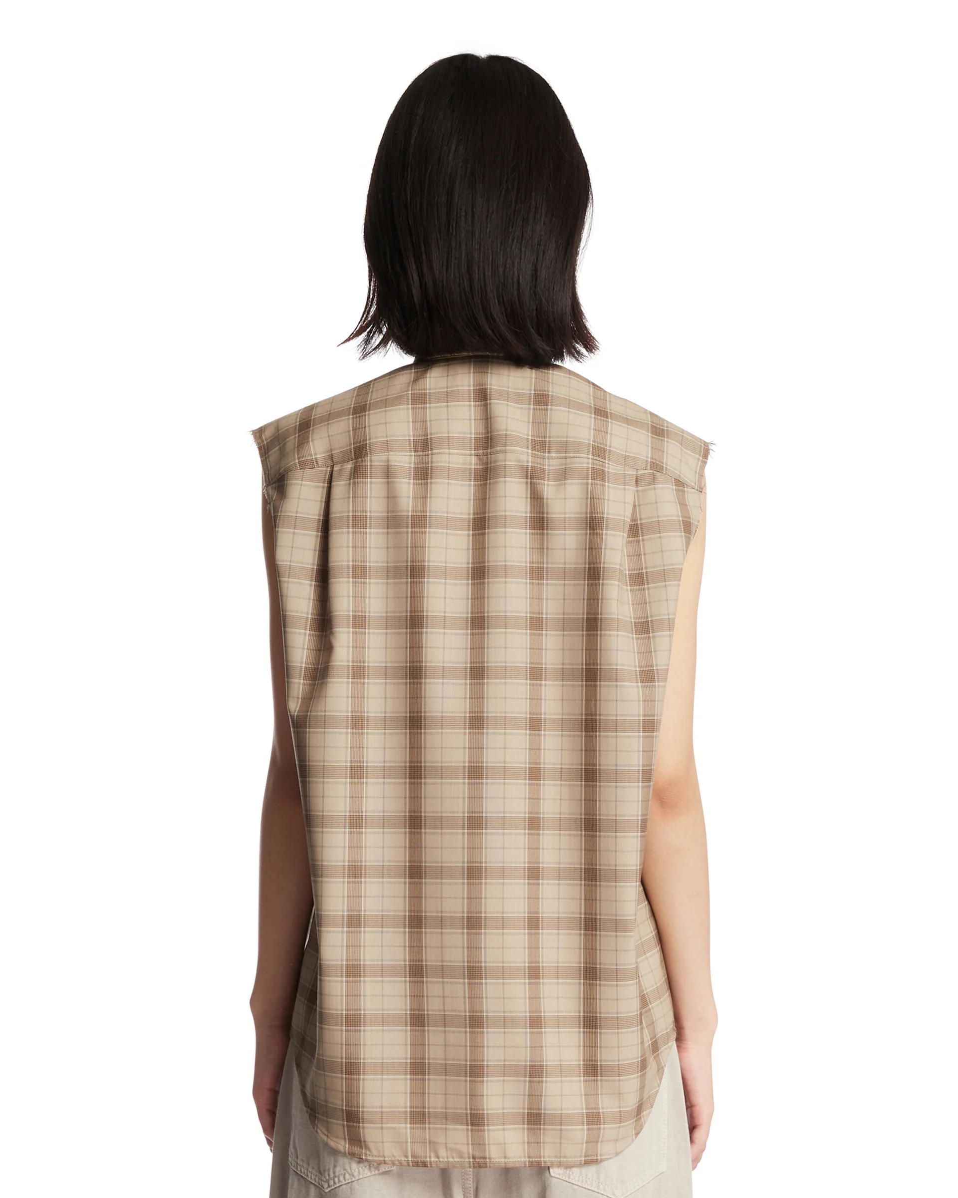 Camicia A Quadri Senza Maniche - Image 5