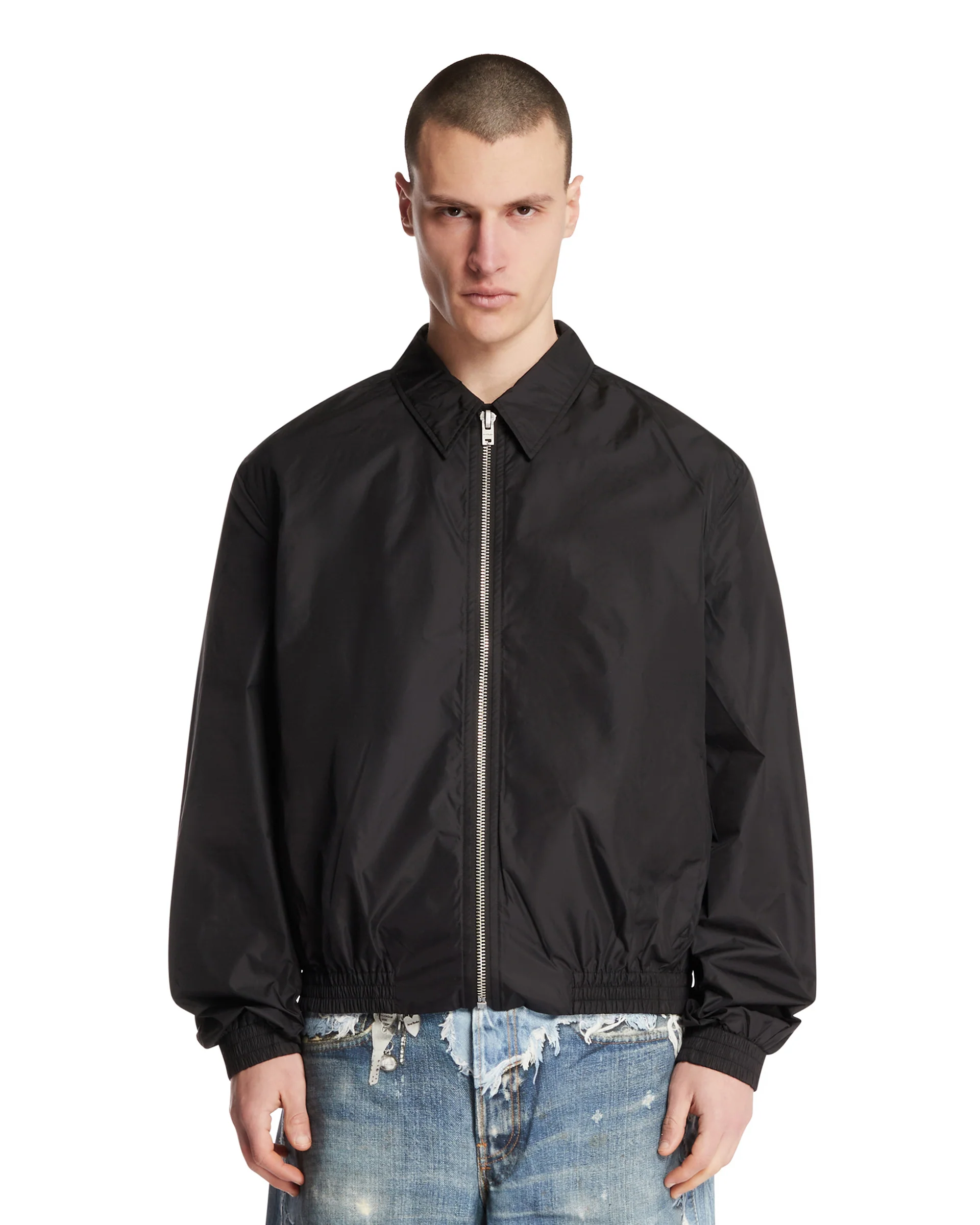 Giacca Zip-Up In Nylon Nera