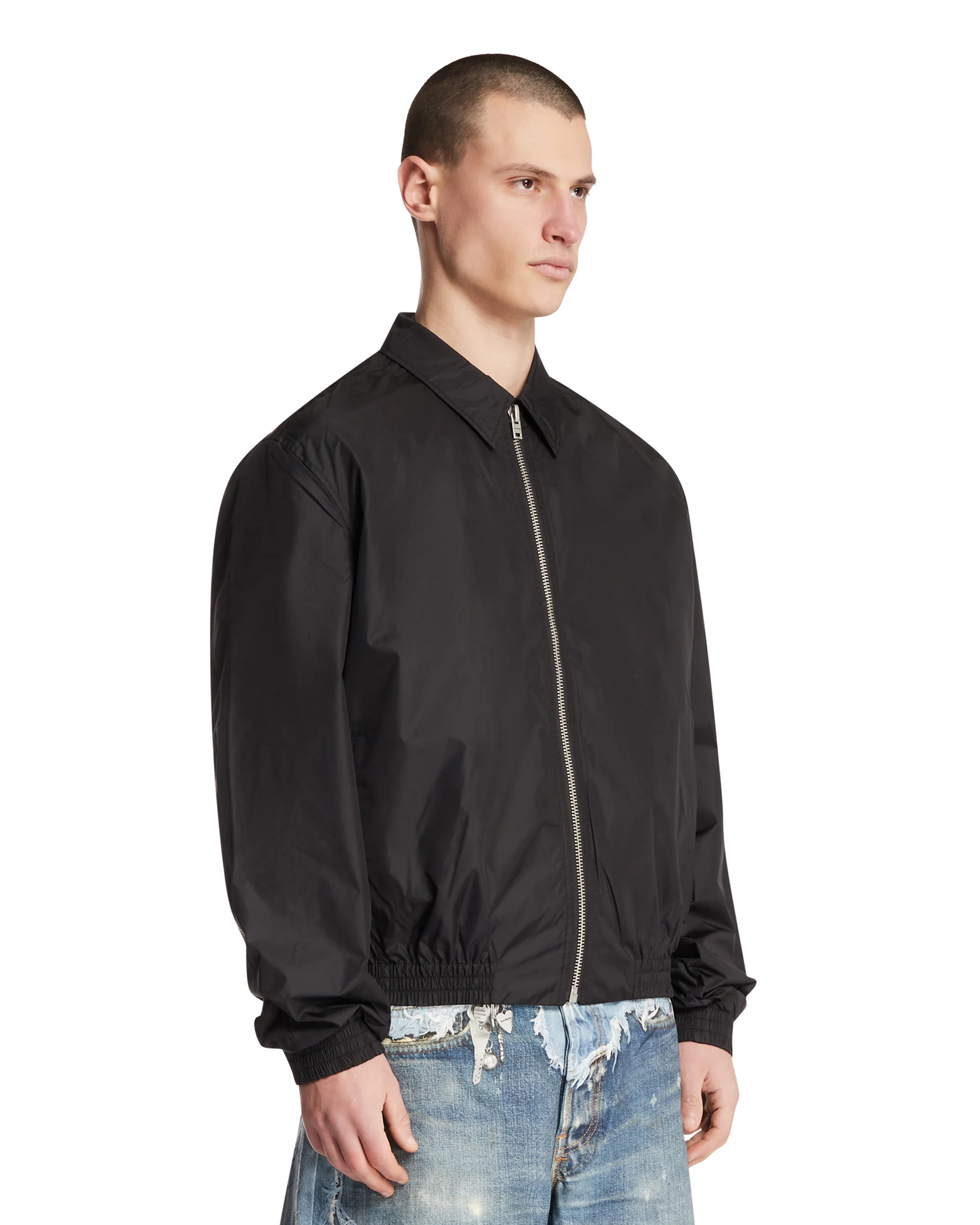 Giacca Zip-Up In Nylon Nera - Image 2