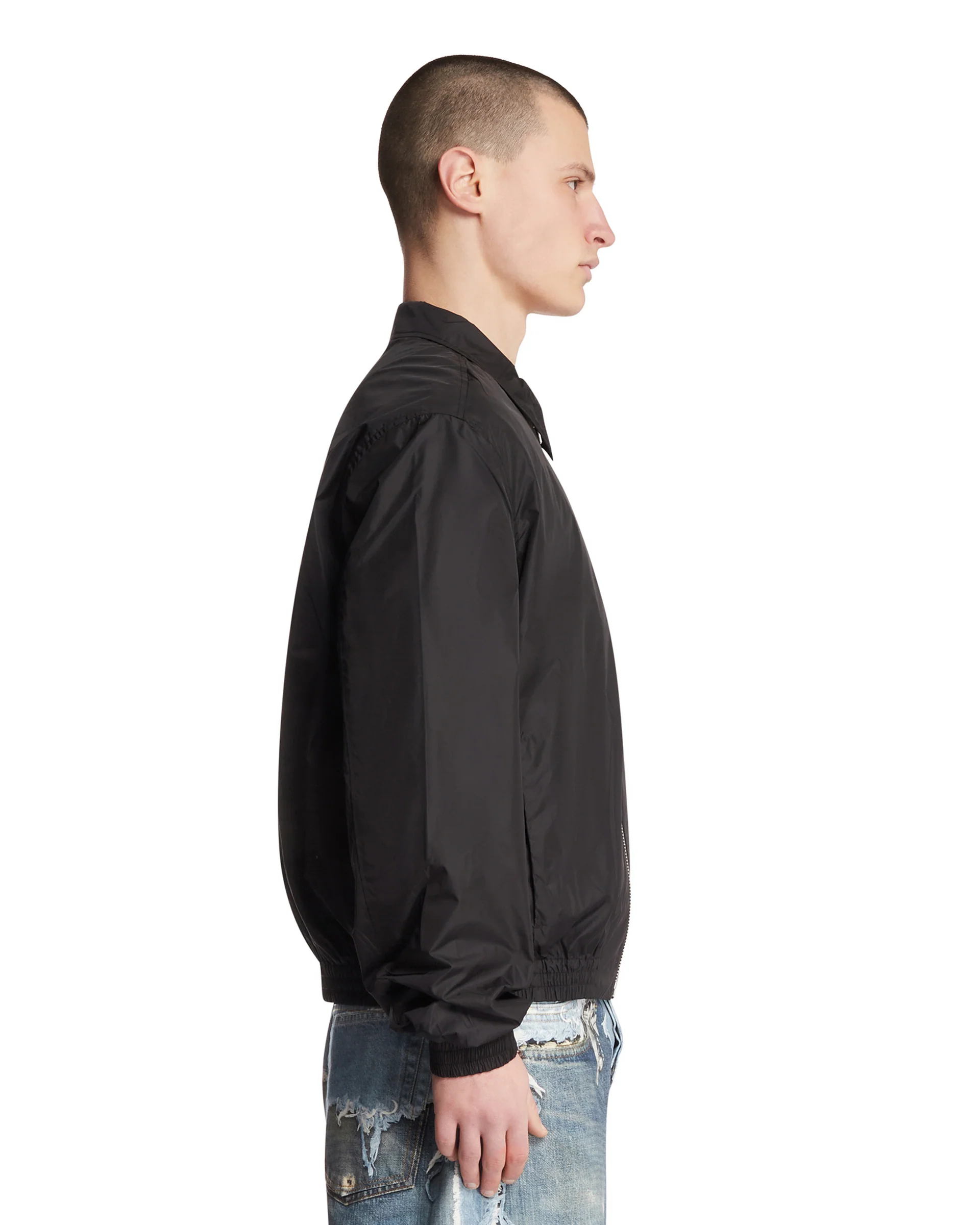 Giacca Zip-Up In Nylon Nera - Image 4