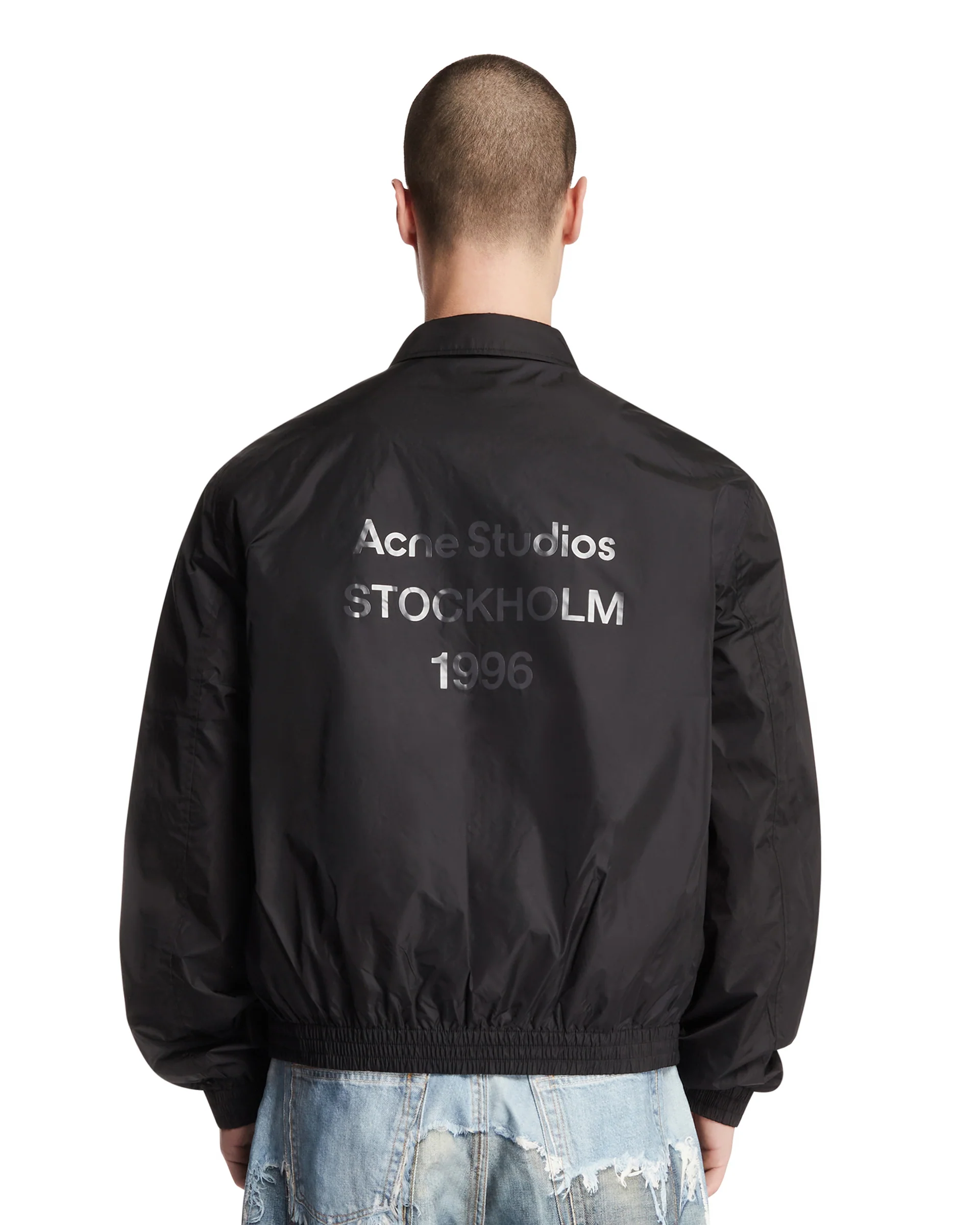 Giacca Zip-Up In Nylon Nera - Image 5