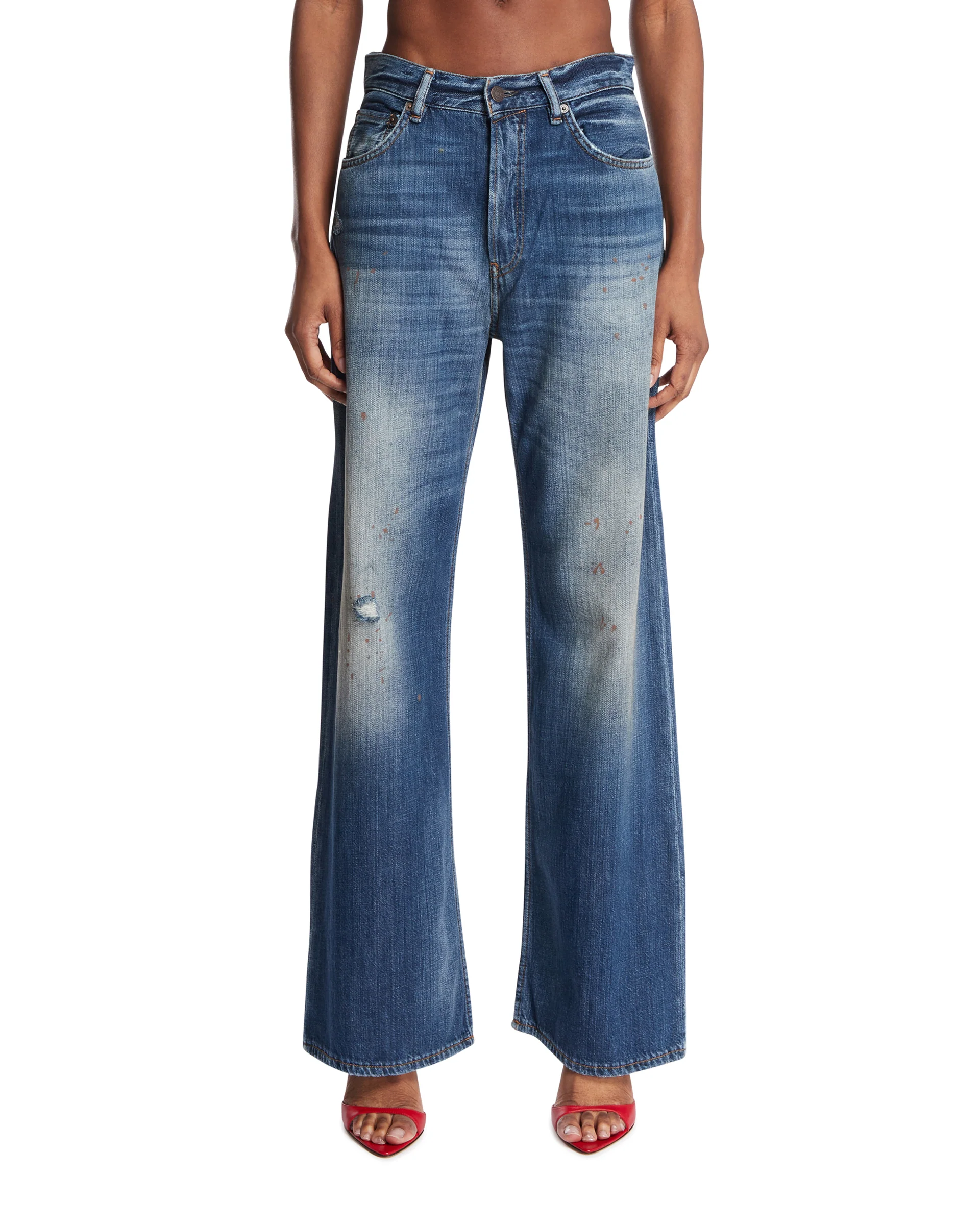 Jeans In Cotone Blu