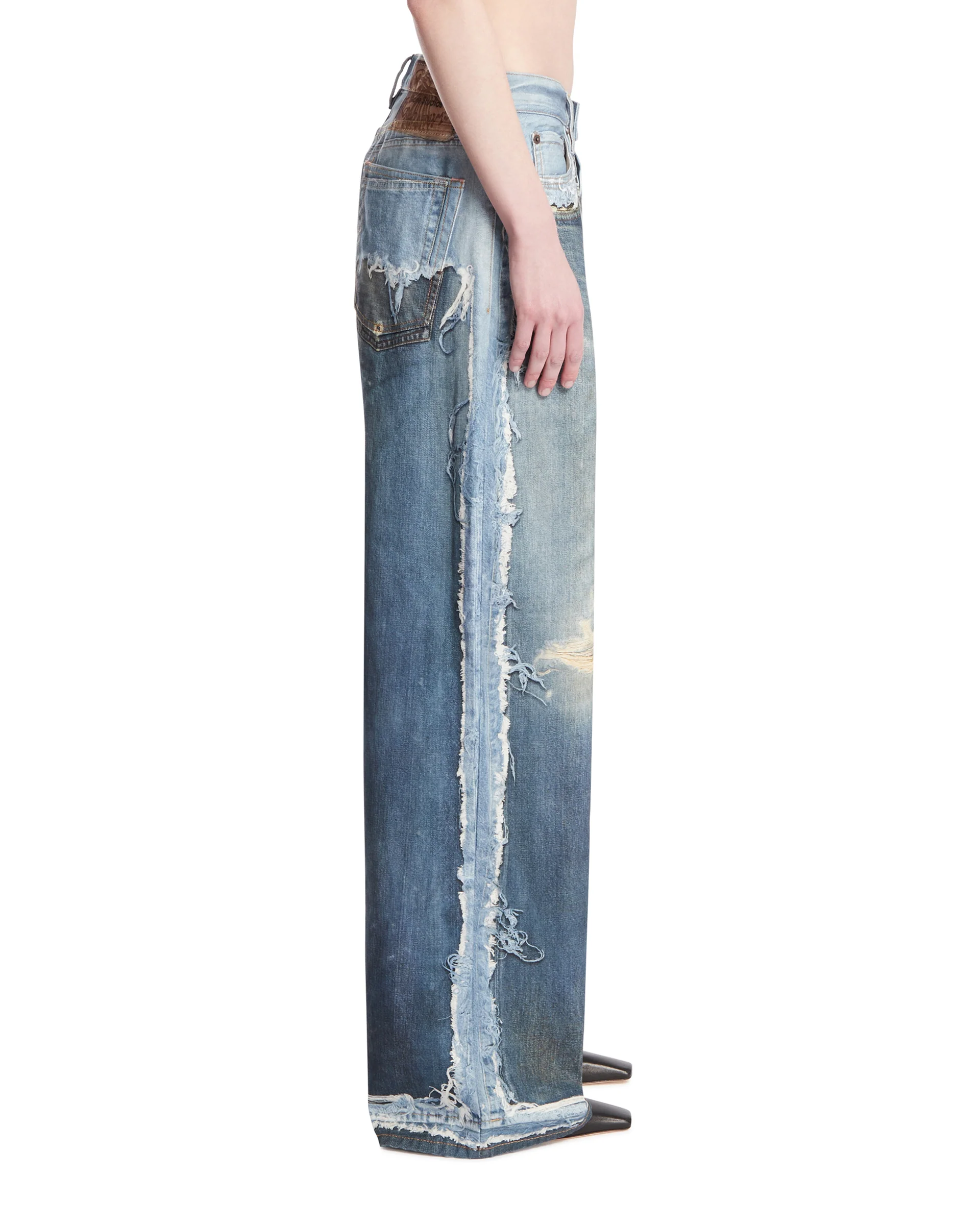 Jeans Trompe L'Oeil Blu - Image 4