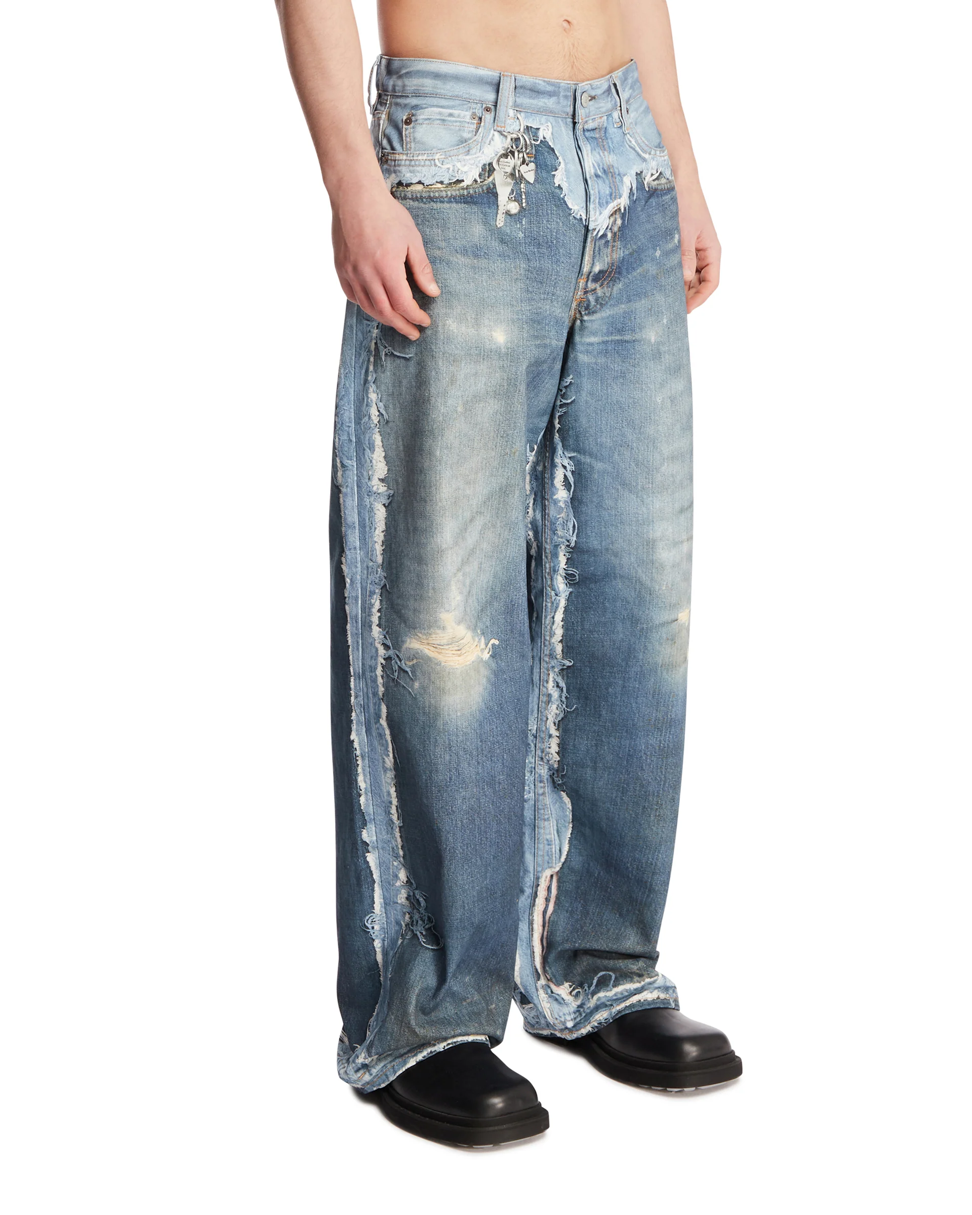 Jeans Trompe L'Oeil Blu - Image 2
