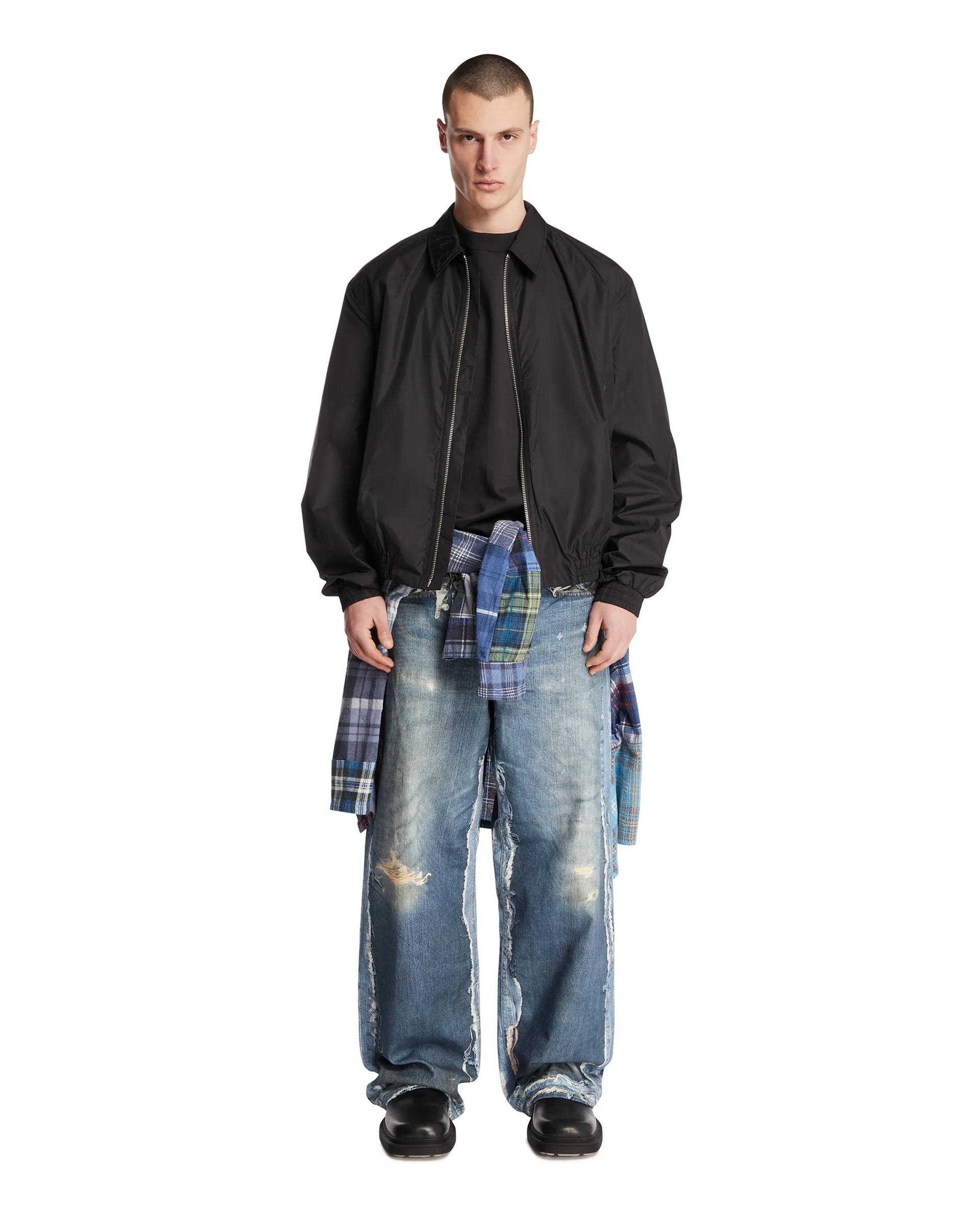 Jeans Trompe L'Oeil Blu - Image 3