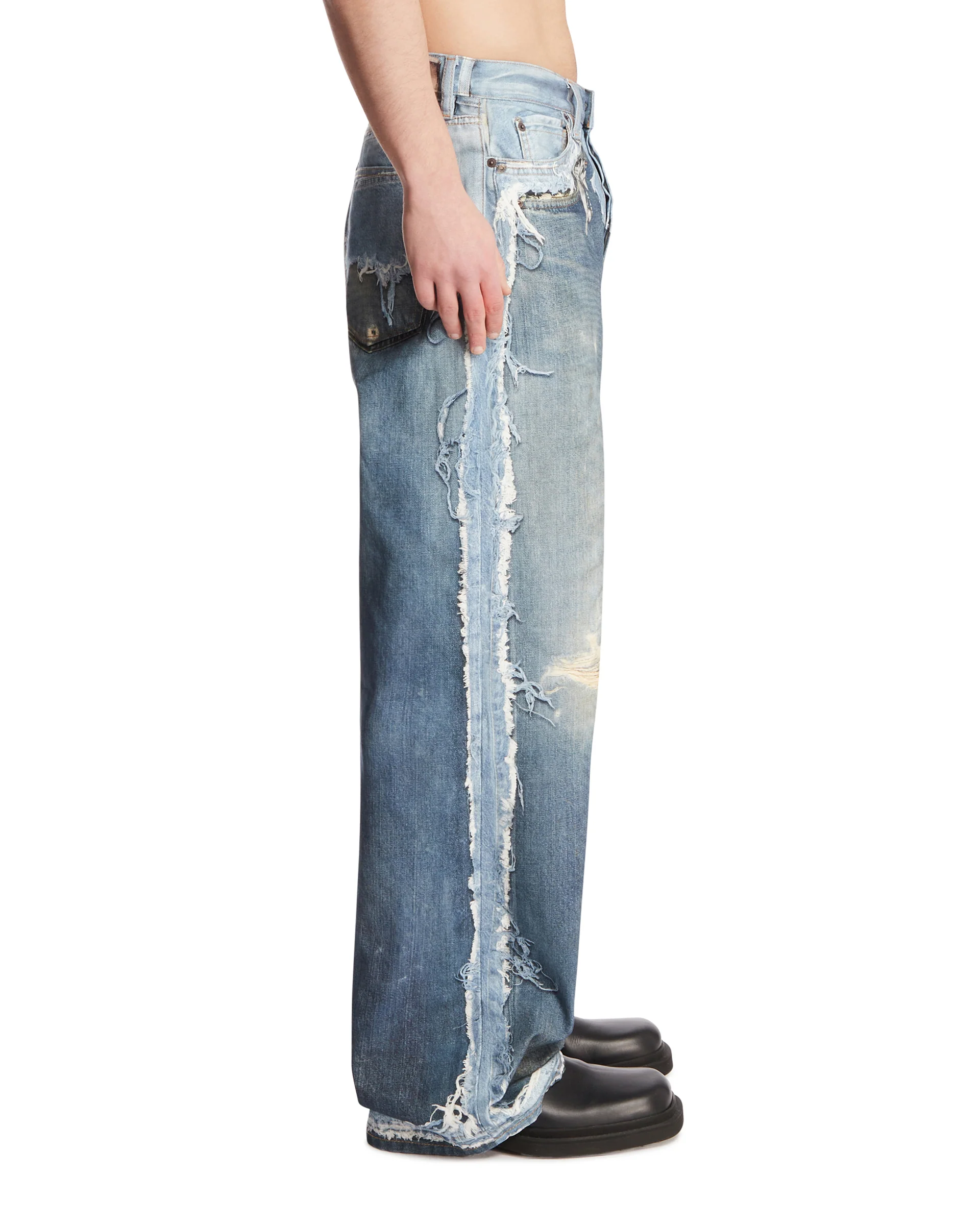 Jeans Trompe L'Oeil Blu - Image 4
