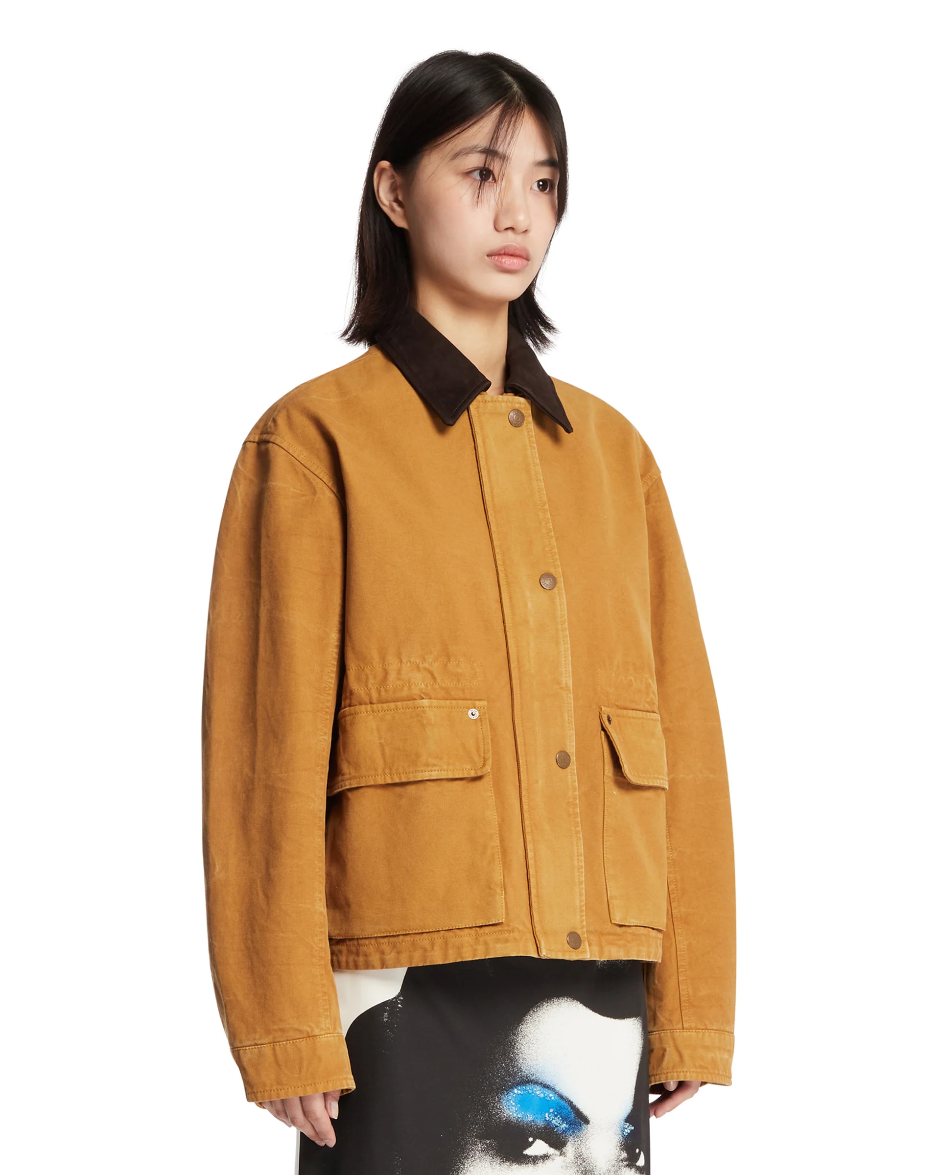 Giacca In Canvas Marrone - Image 2