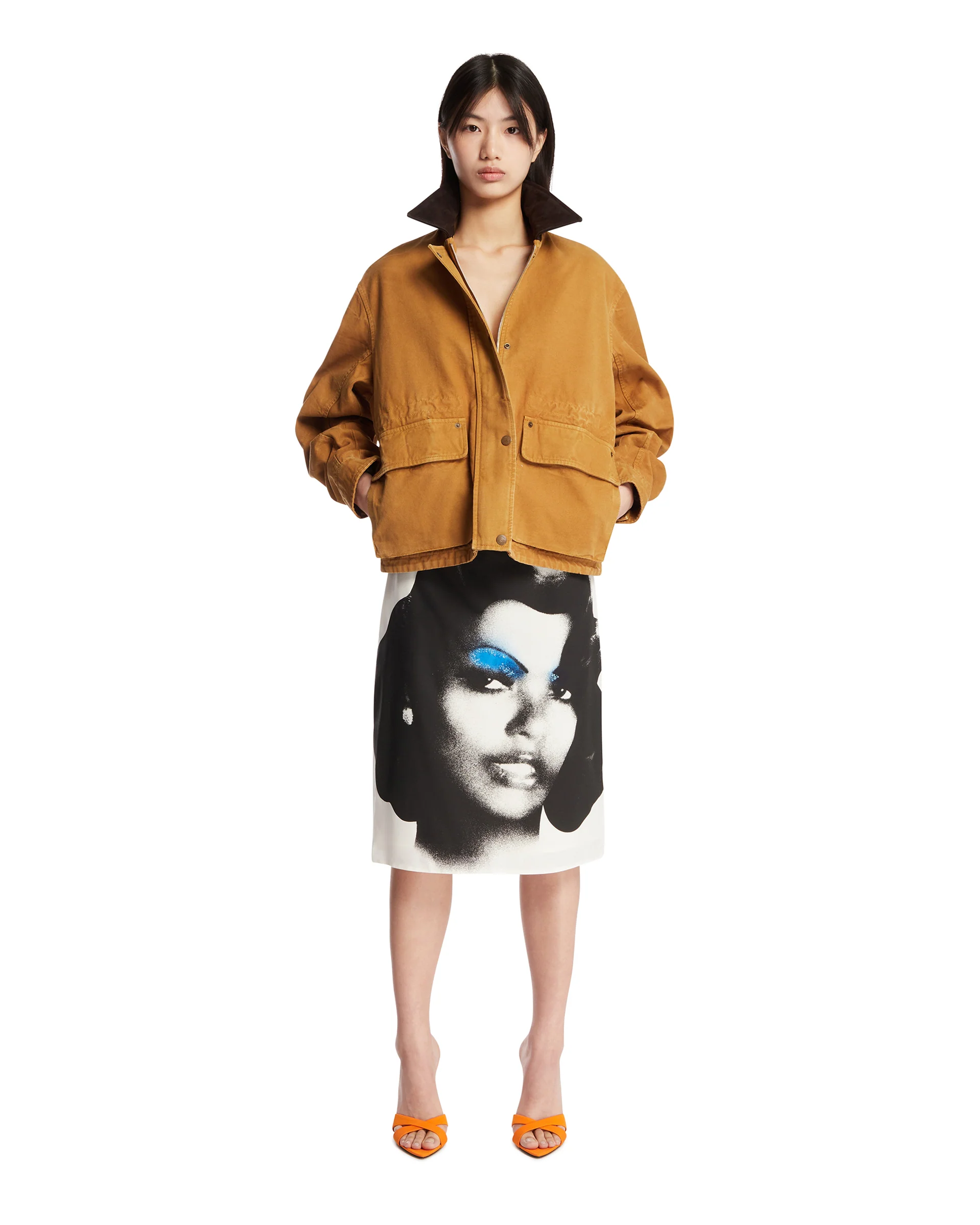 Giacca In Canvas Marrone - Image 3