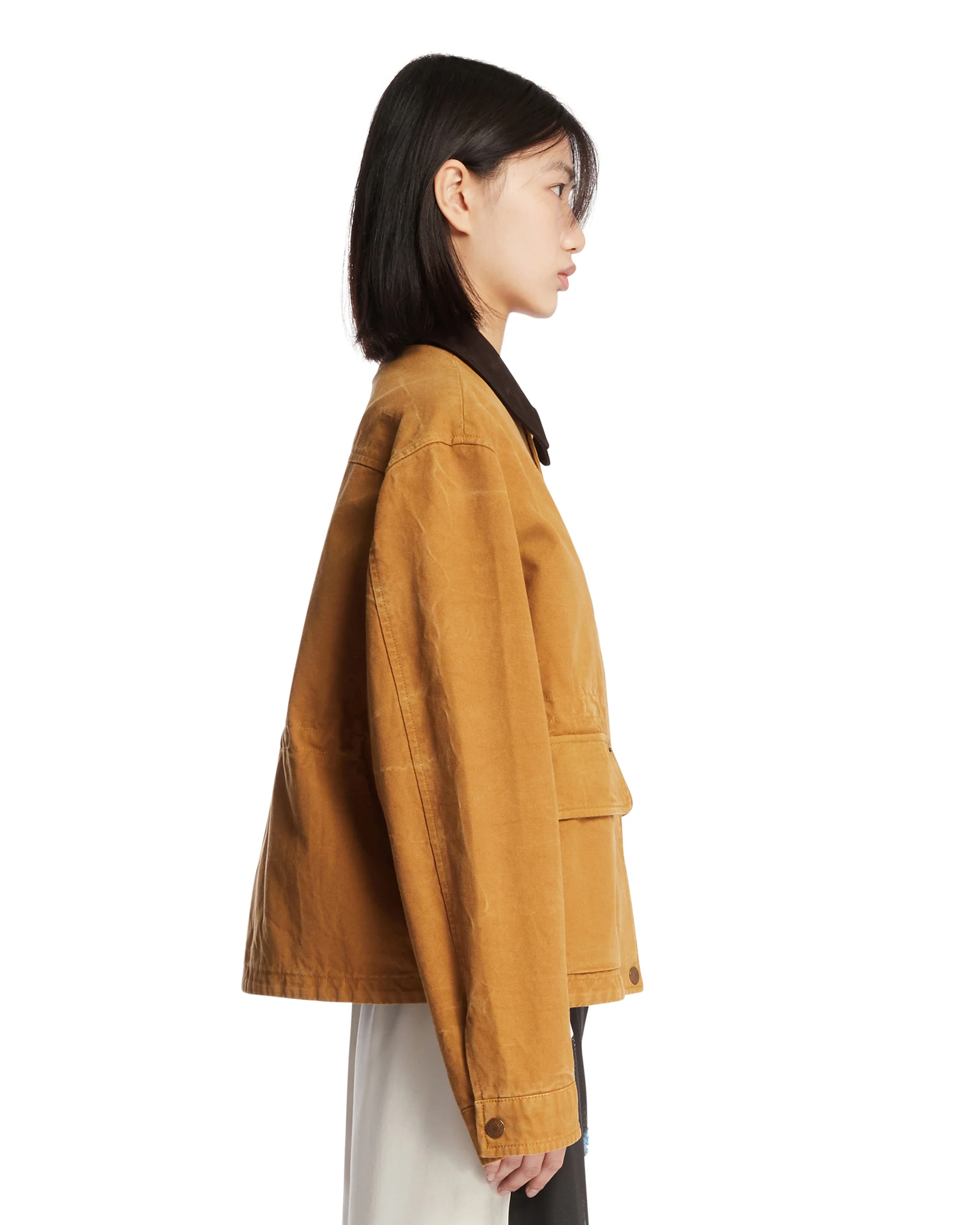 Giacca In Canvas Marrone - Image 4