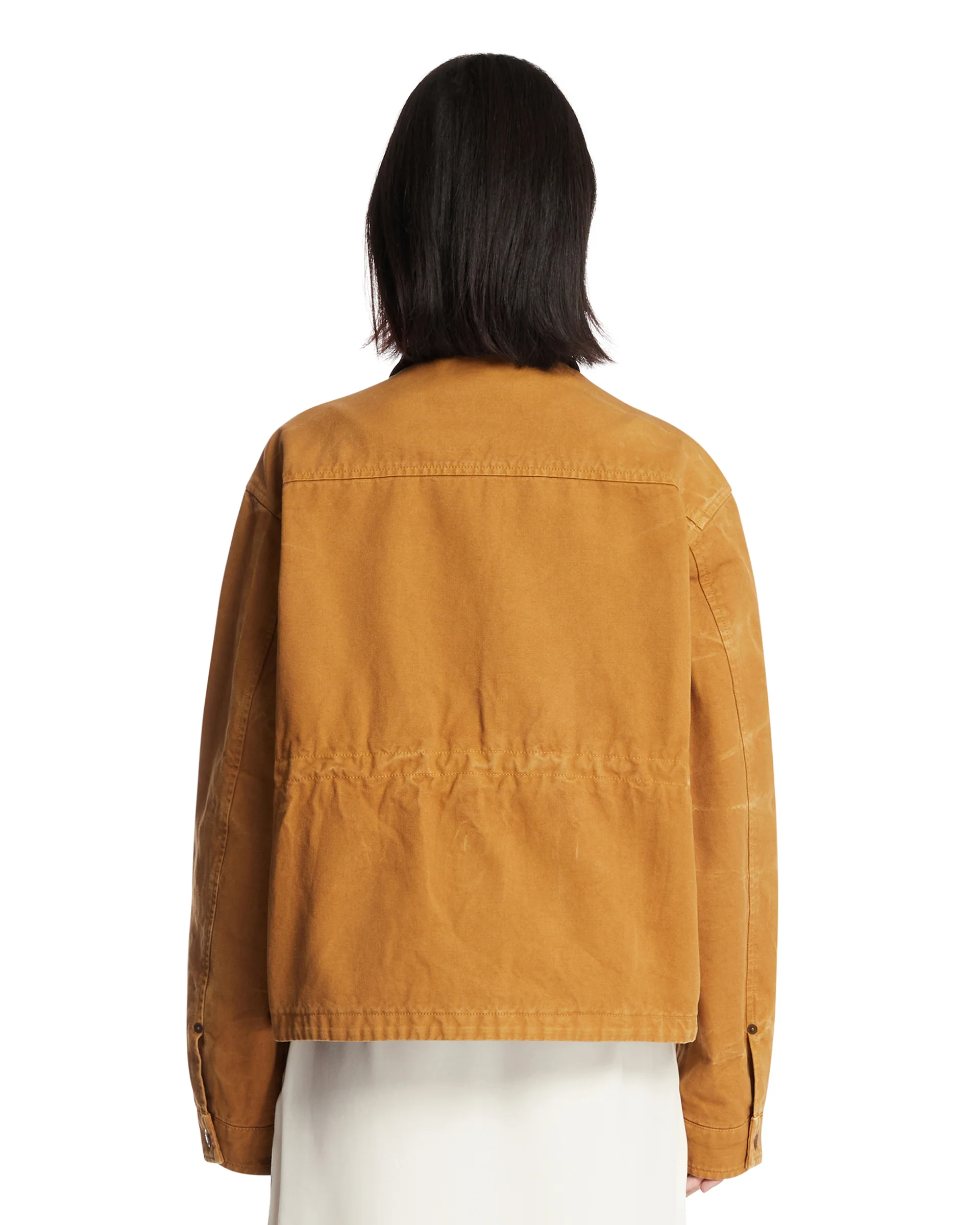 Giacca In Canvas Marrone - Image 5