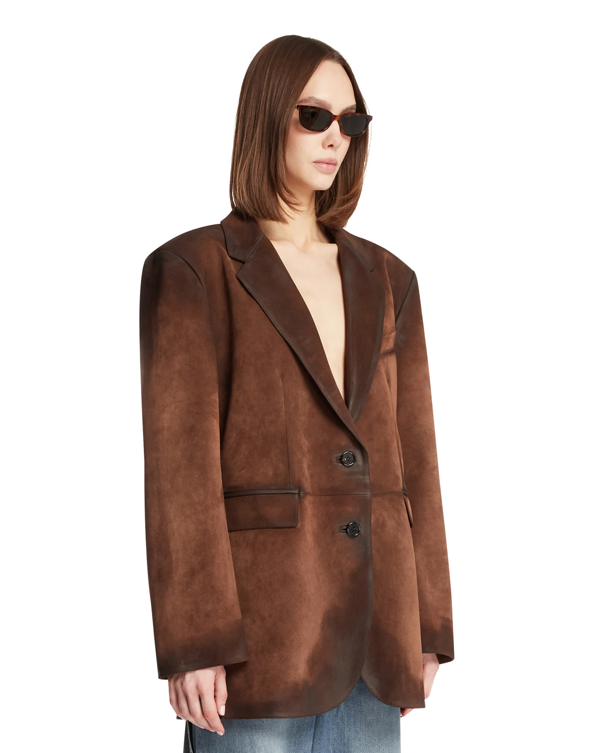 Blazer Scamosciato Marrone - Image 2