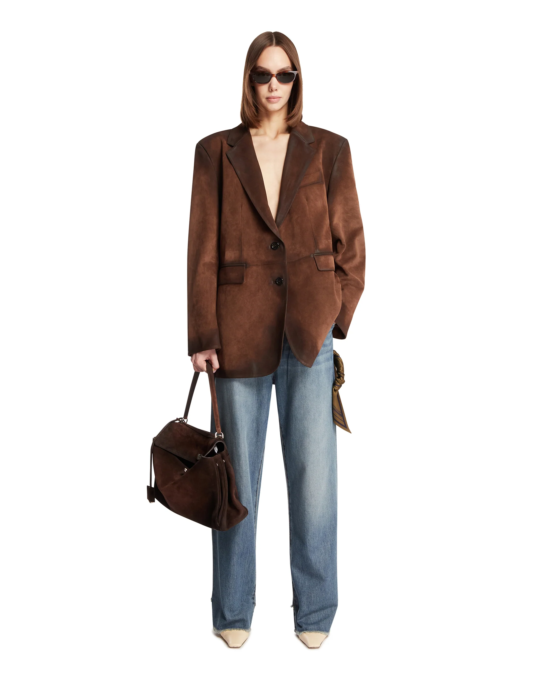 Blazer Scamosciato Marrone - Image 3