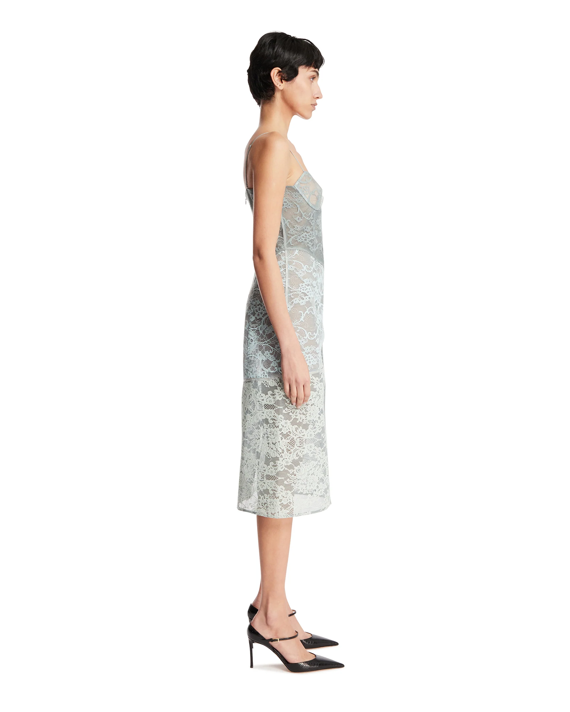 Abito Midi In Pizzo Azzurro - Image 4