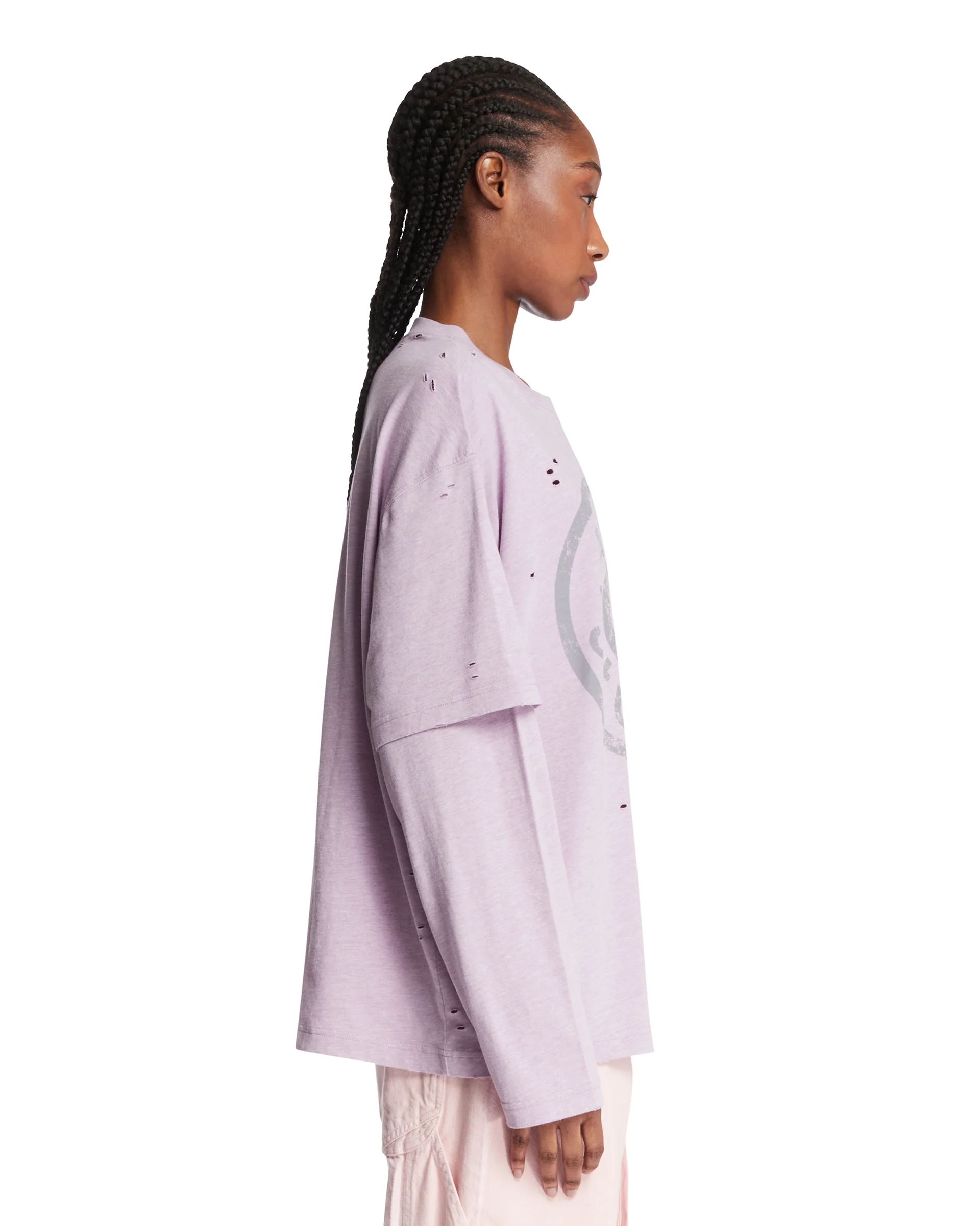 T-Shirt Oversize Con Logo Viola - Image 4