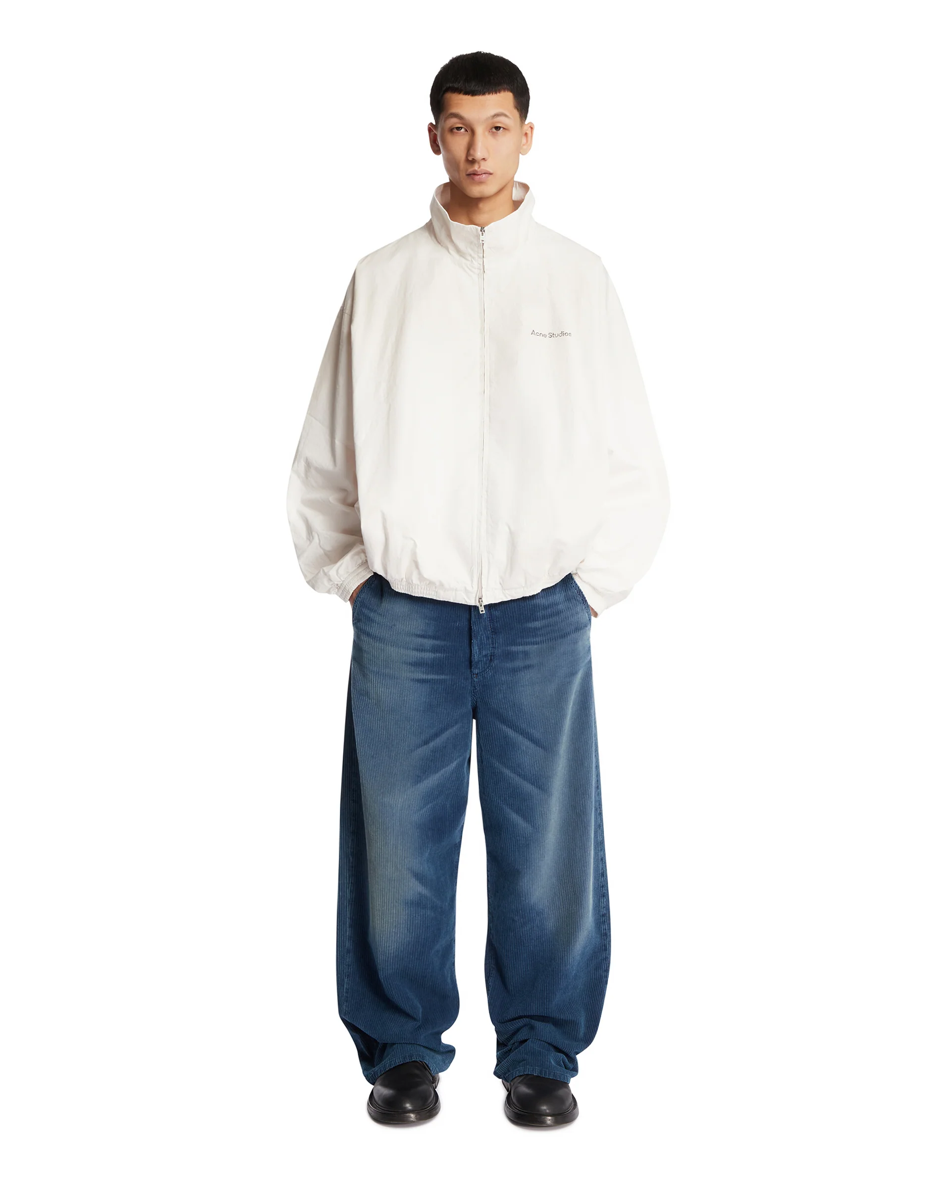 Giacca Zip-Up In Cotone Bianca - Image 3