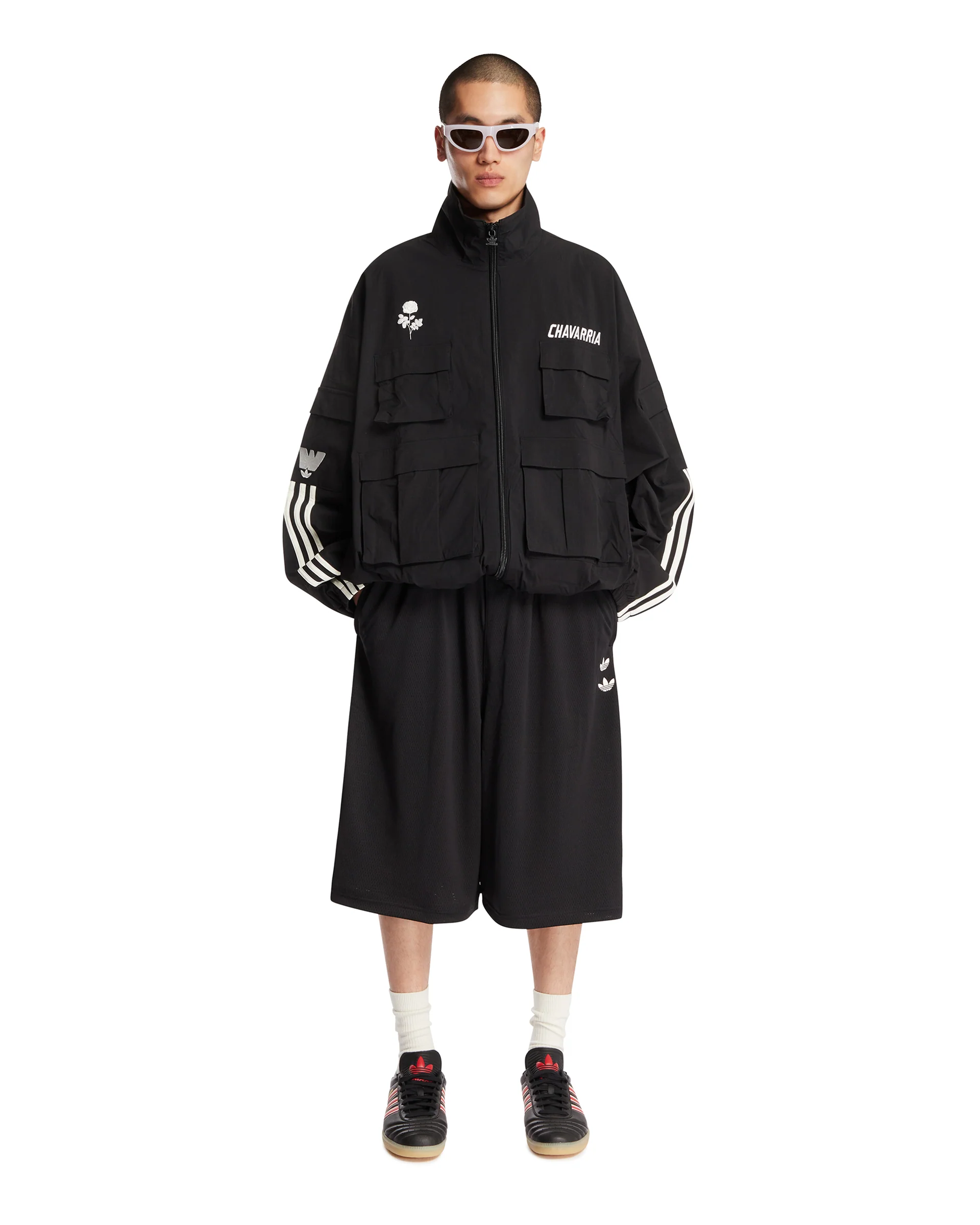 Adidas Originals x Willy Chavarria Shorts Lunghi Neri - Image 3