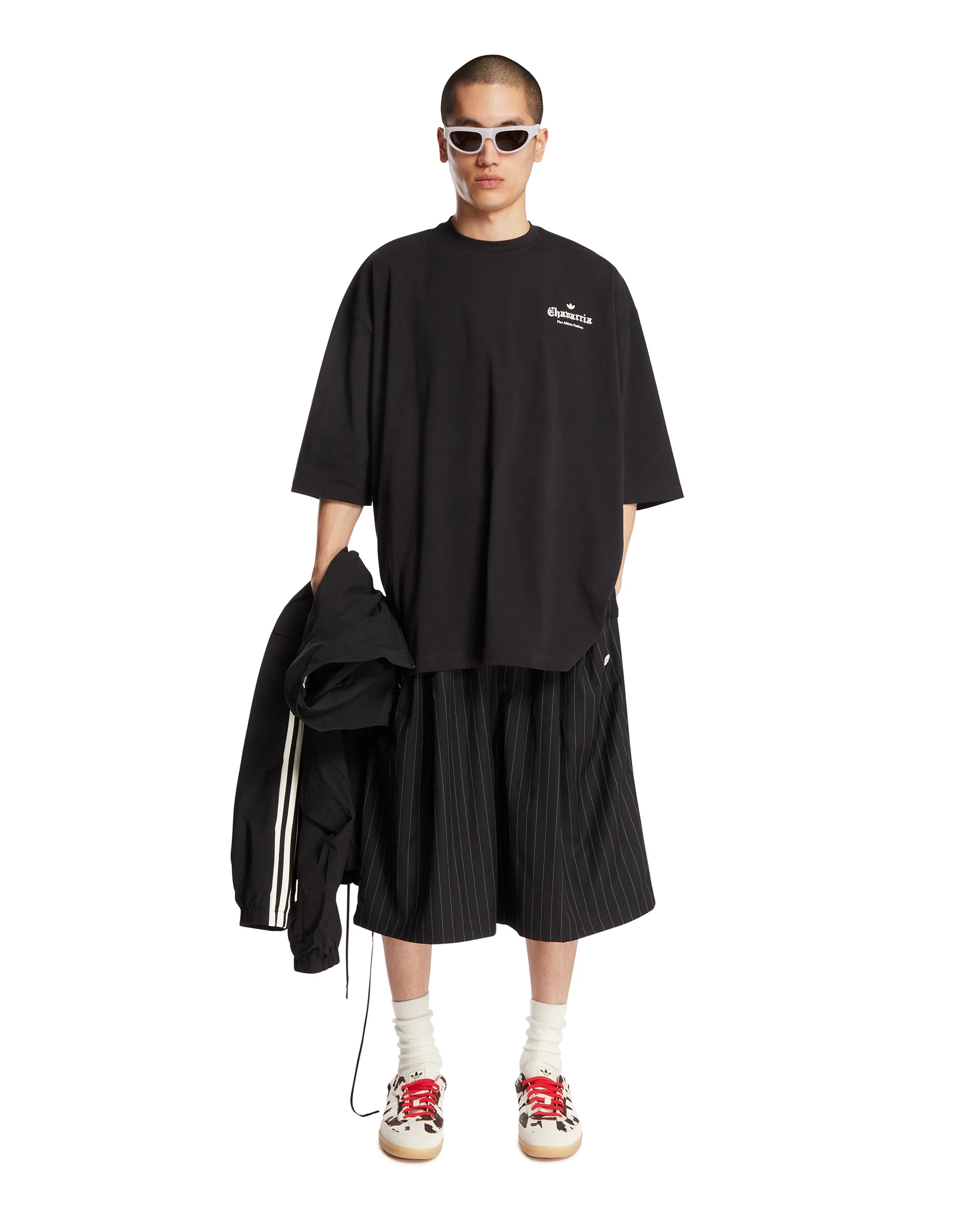 Adidas Originals x Willy Chavarria Shorts Lunghi Neri - Image 3