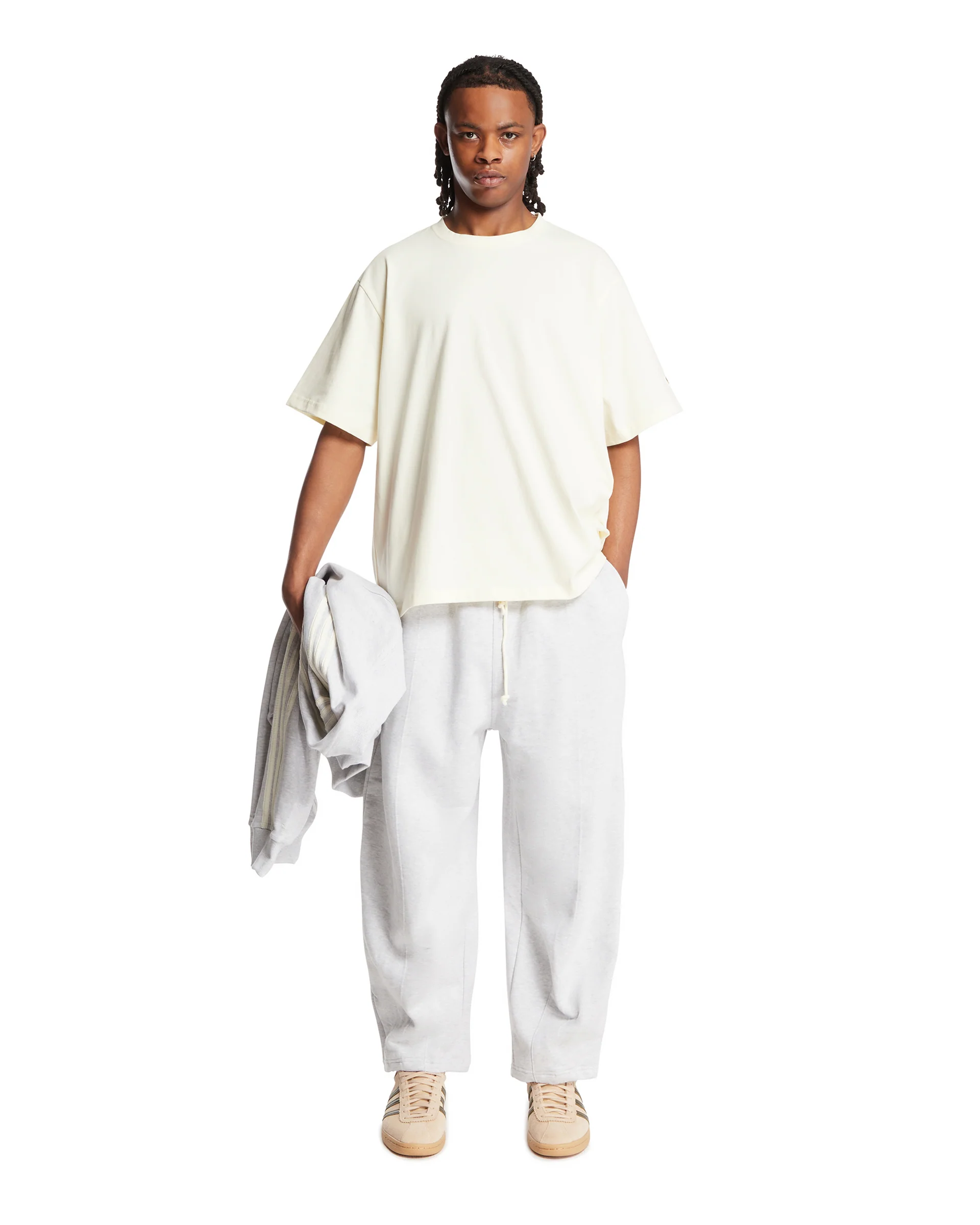 Bad Bunny x Adidas Originals Pantaloni Jogging Grigi - Image 3