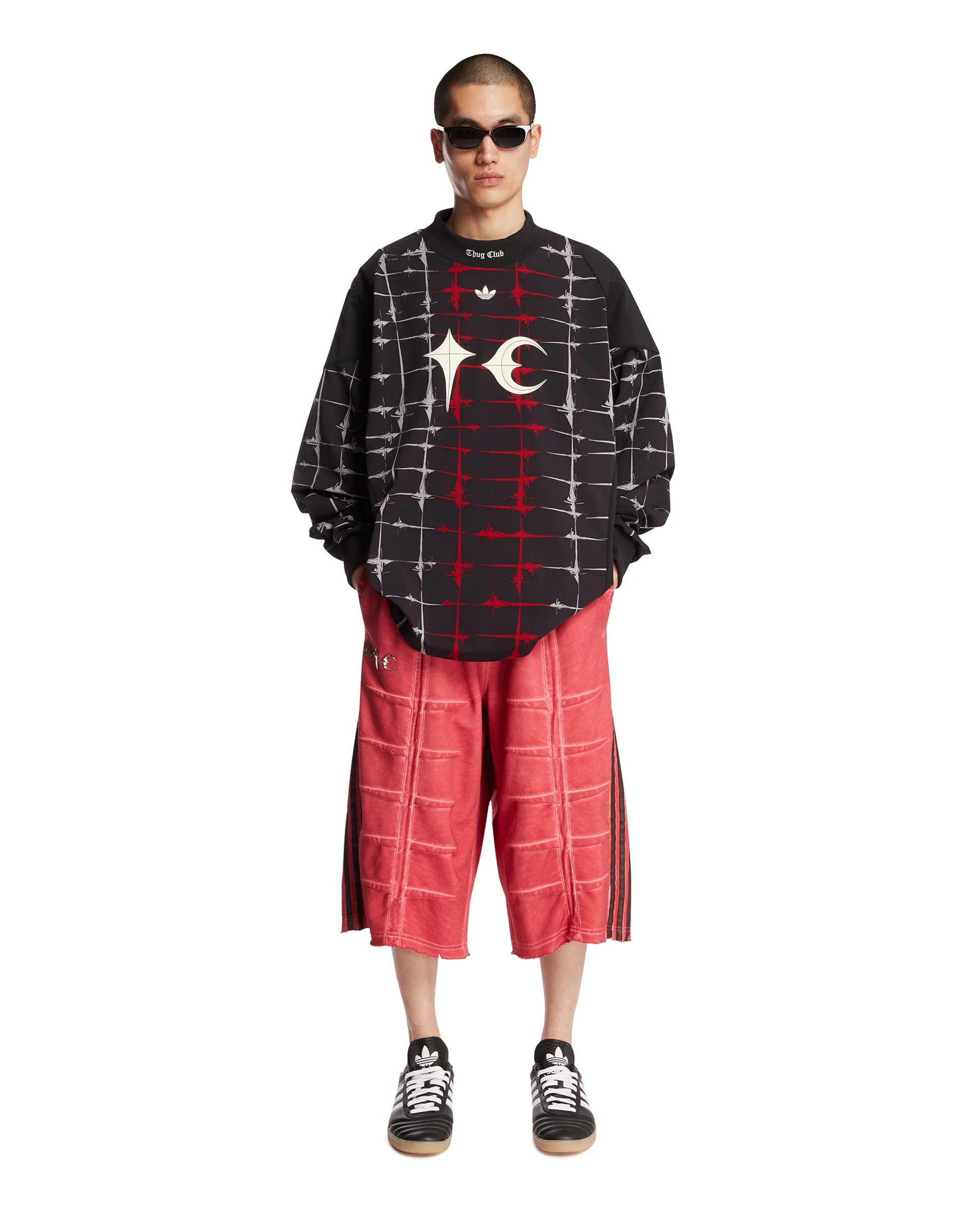 Thug Club x Adidas Originals Goalie T-Shirt Nera - Image 3