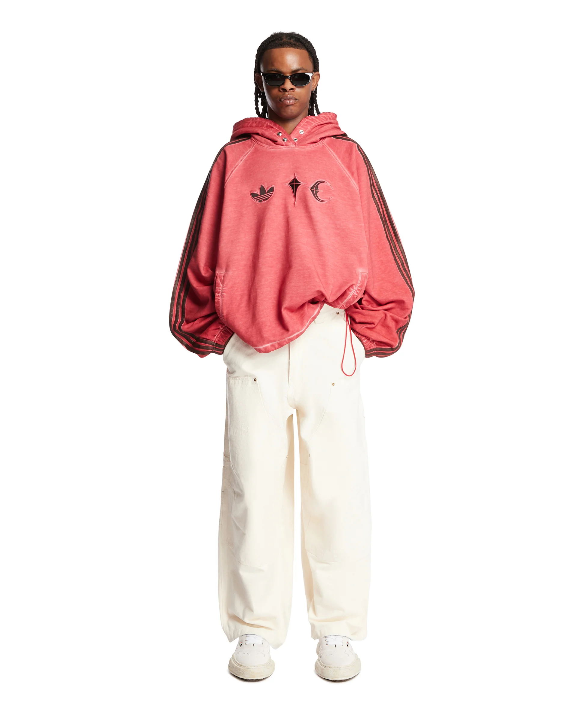 Thug Club x Adidas Originals Felpa Con Cappuccio Rossa - Image 3