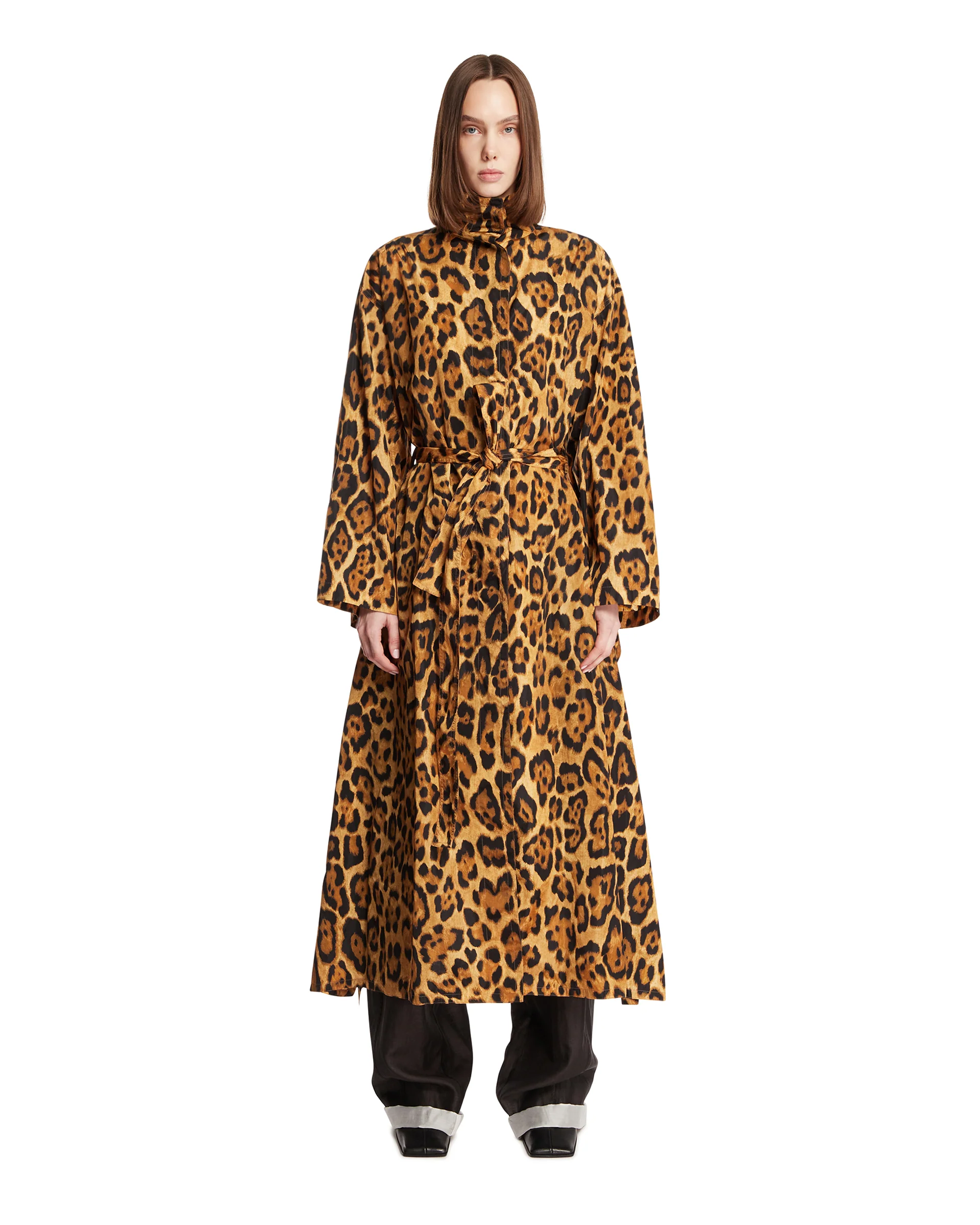 Trench Coat in taffet Animalier