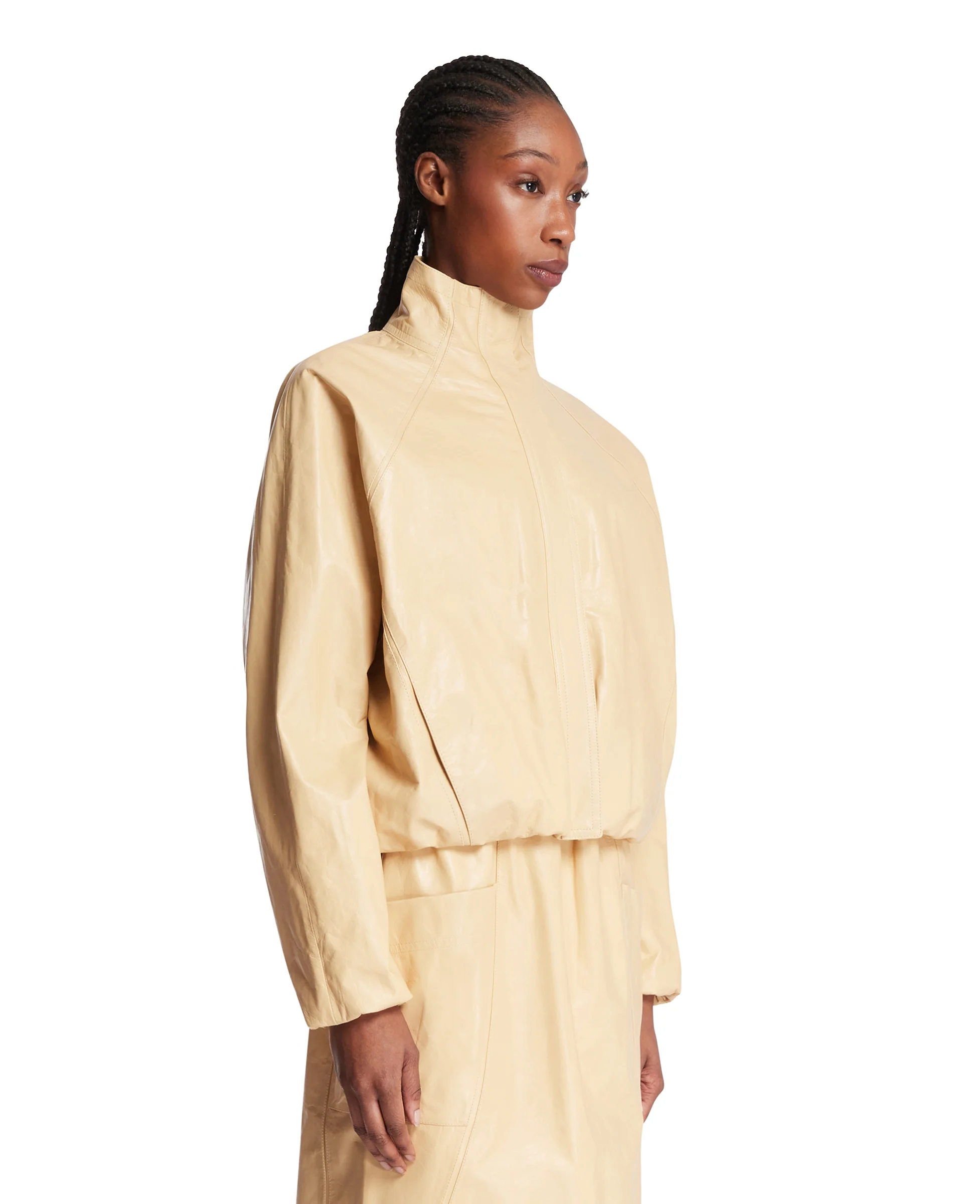 Giacca In Pelle Beige - Image 2
