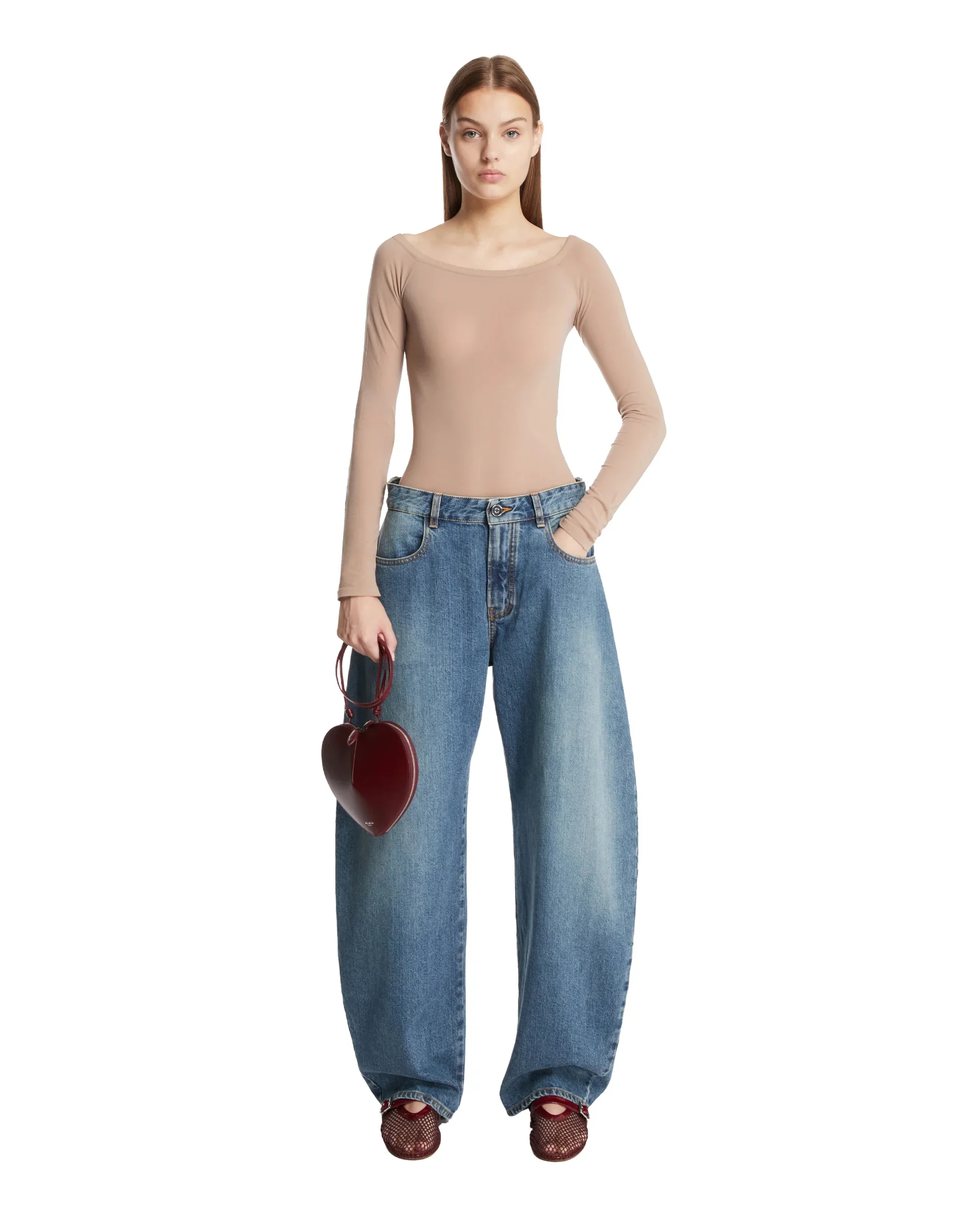 Body Con Spalle Scoperte Beige - Image 4