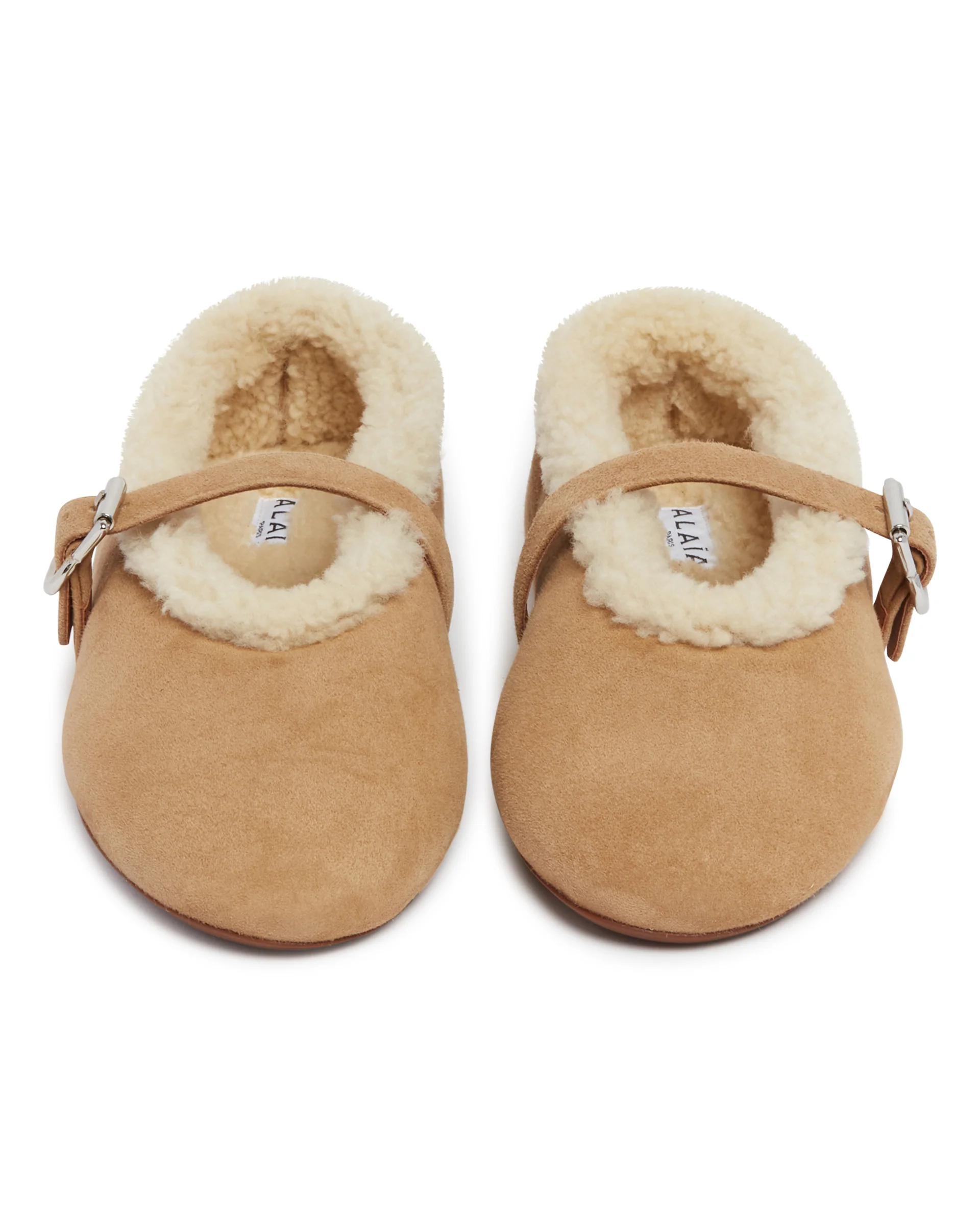 Ballerine Flat In Shearling Beige - Image 4