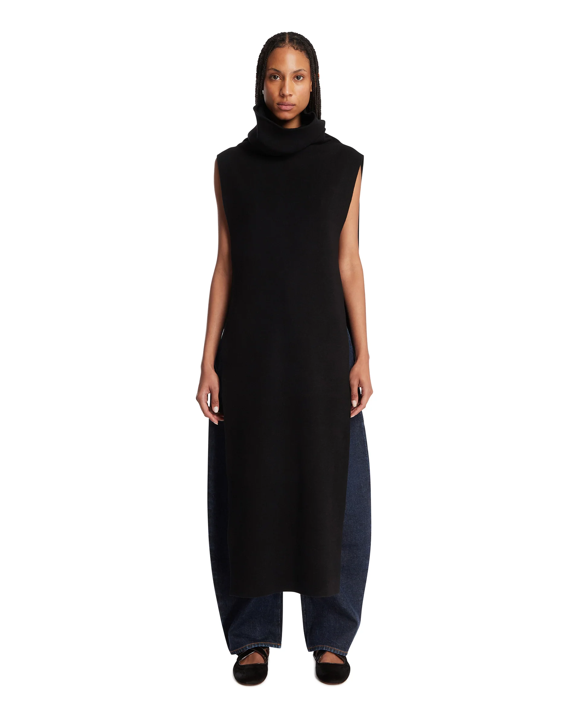Top Tabard In Cashmere Nero