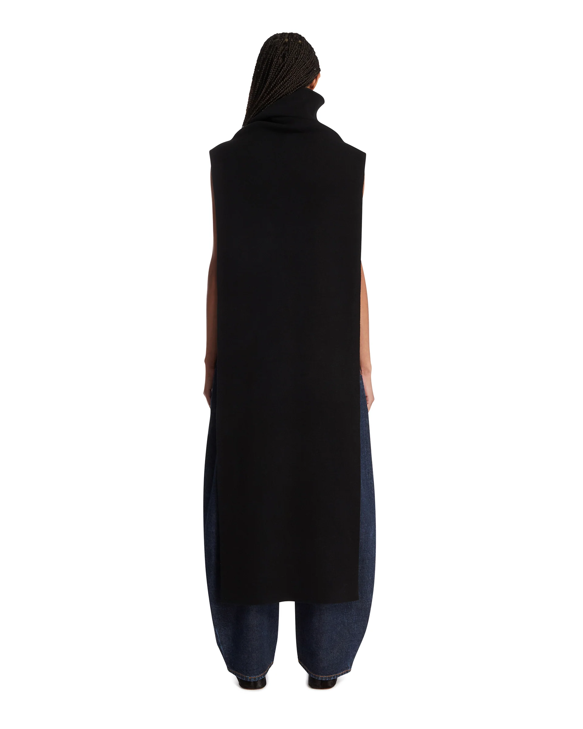 Top Tabard In Cashmere Nero - Image 5