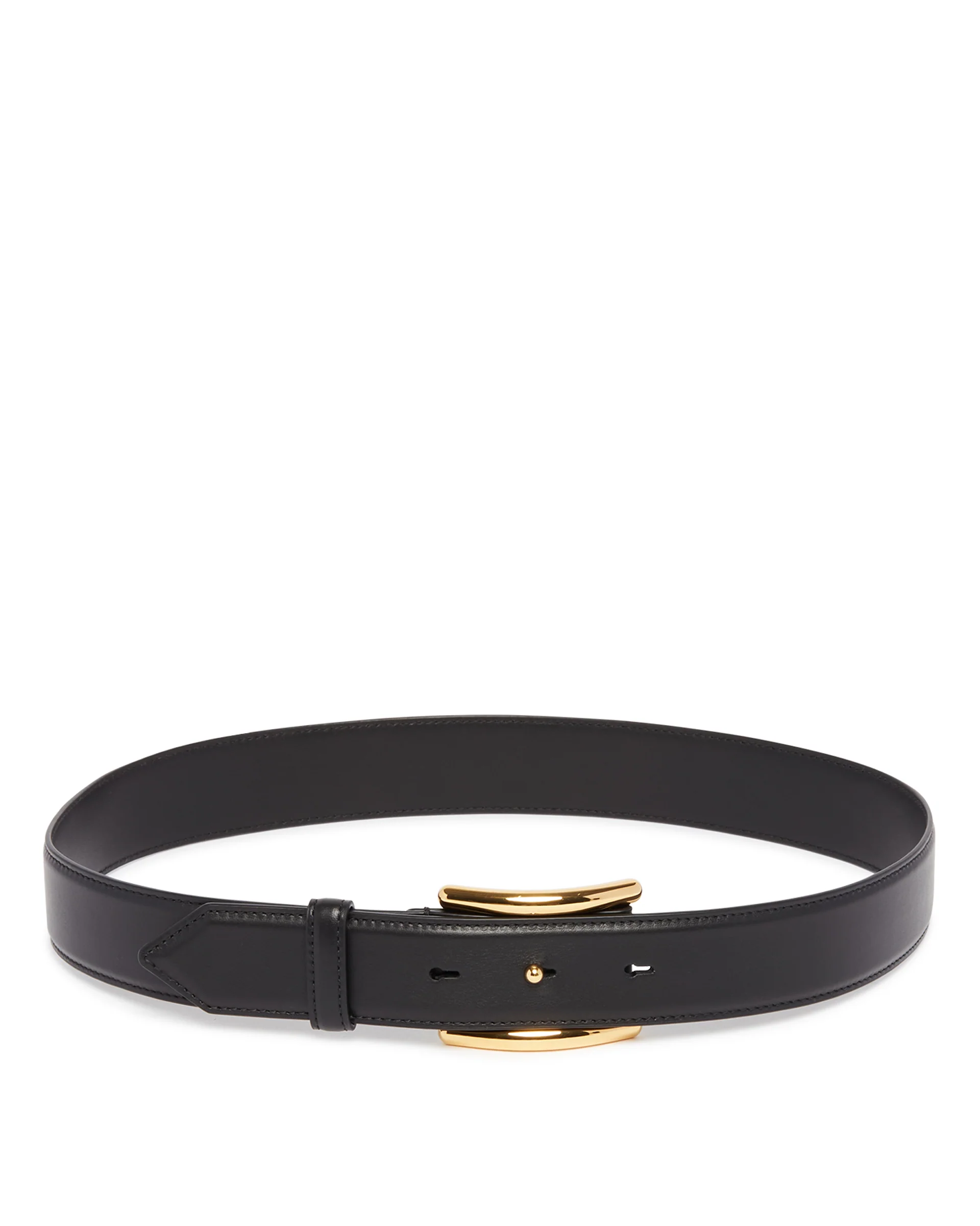 Cintura Curve In Pelle Nera