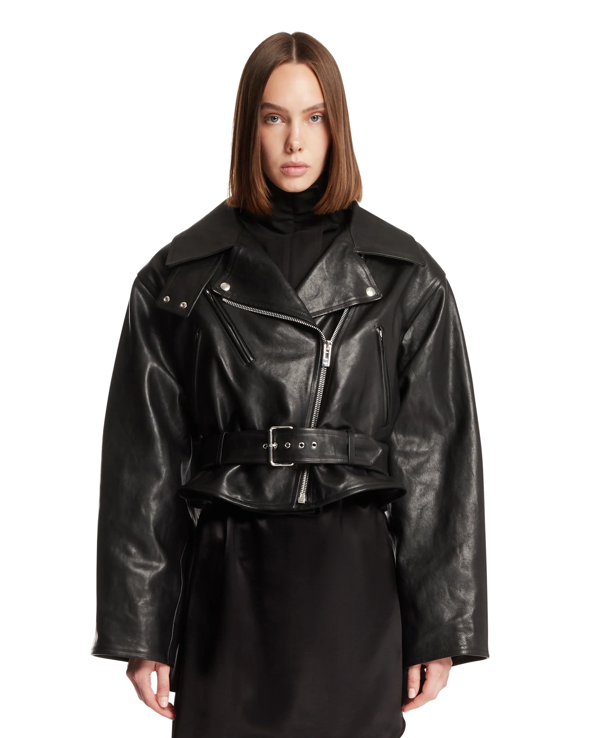 Biker Jacket In Pelle Nera
