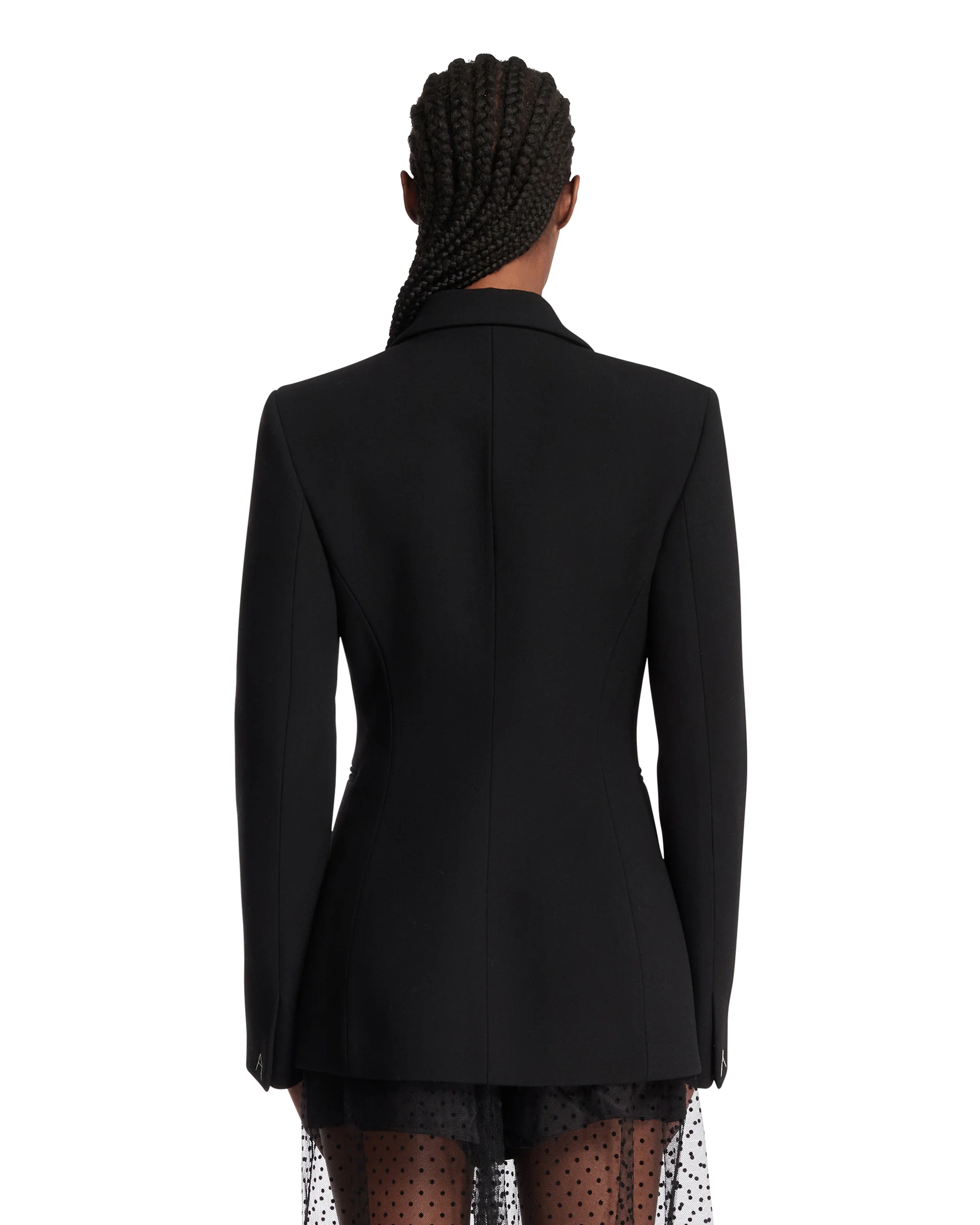 Blazer Sciancrato In Lana Nero - Image 5