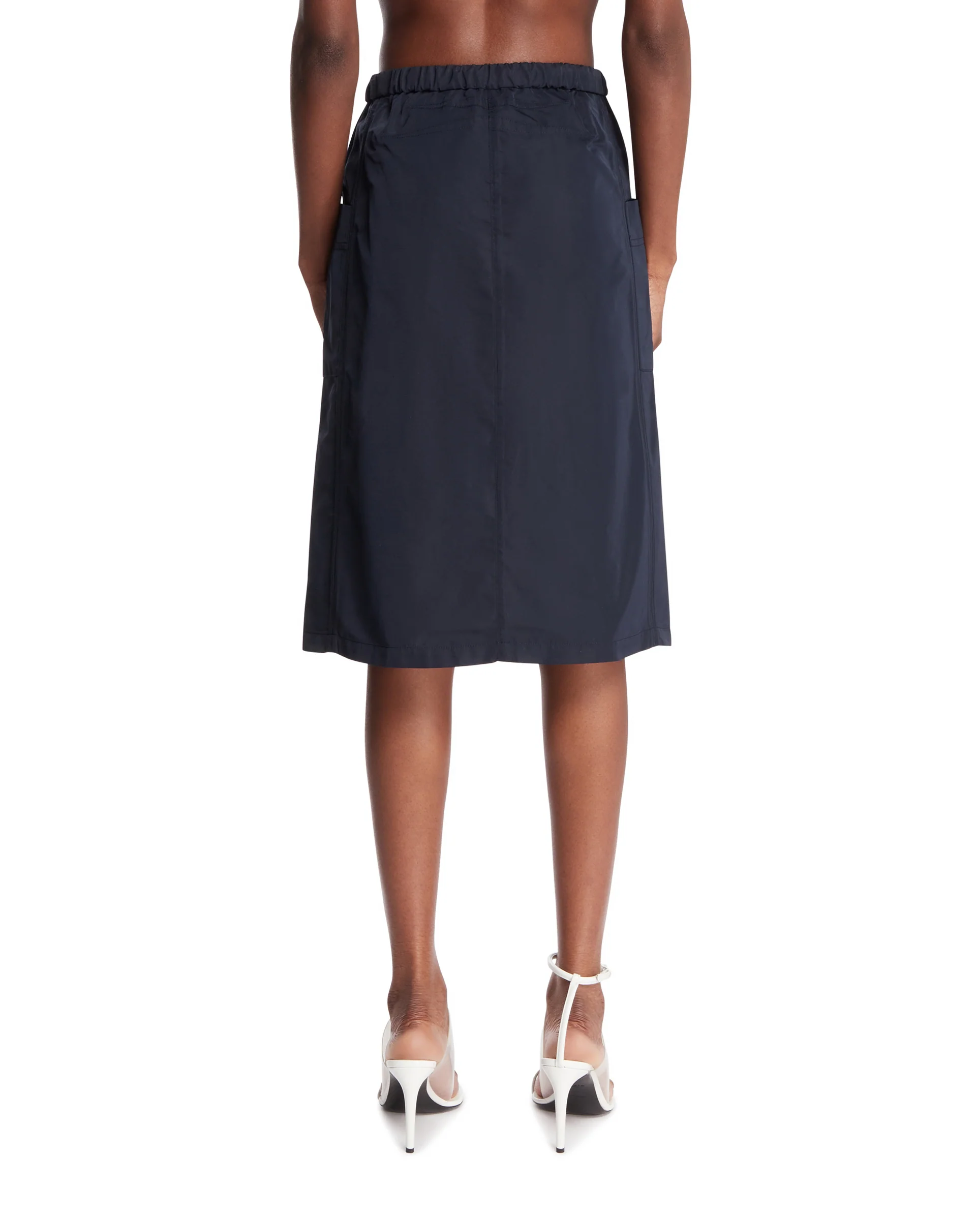 Gonna In Misto Seta Blu - Image 5
