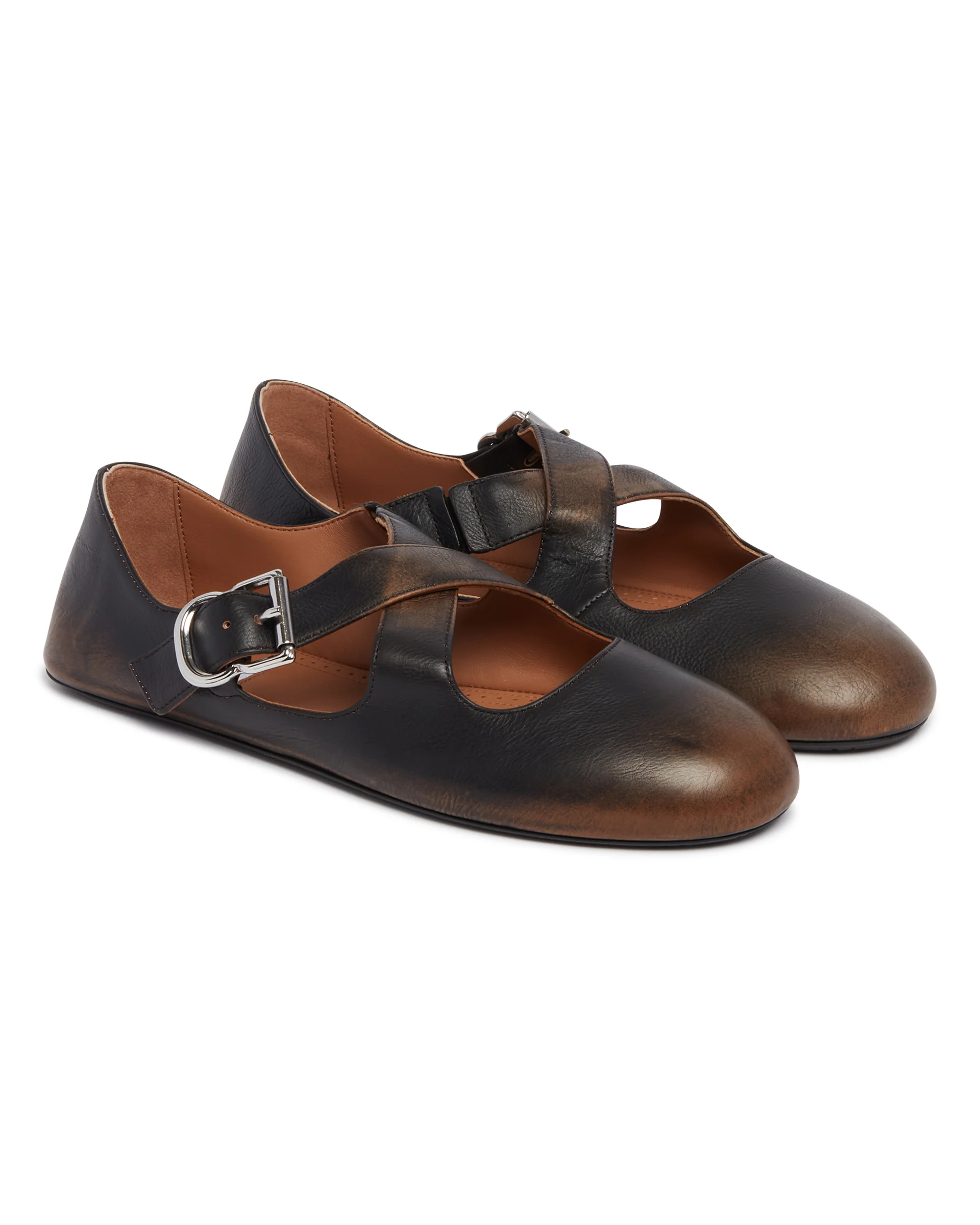 Ballerine Flat Incrociate Marroni - Image 3