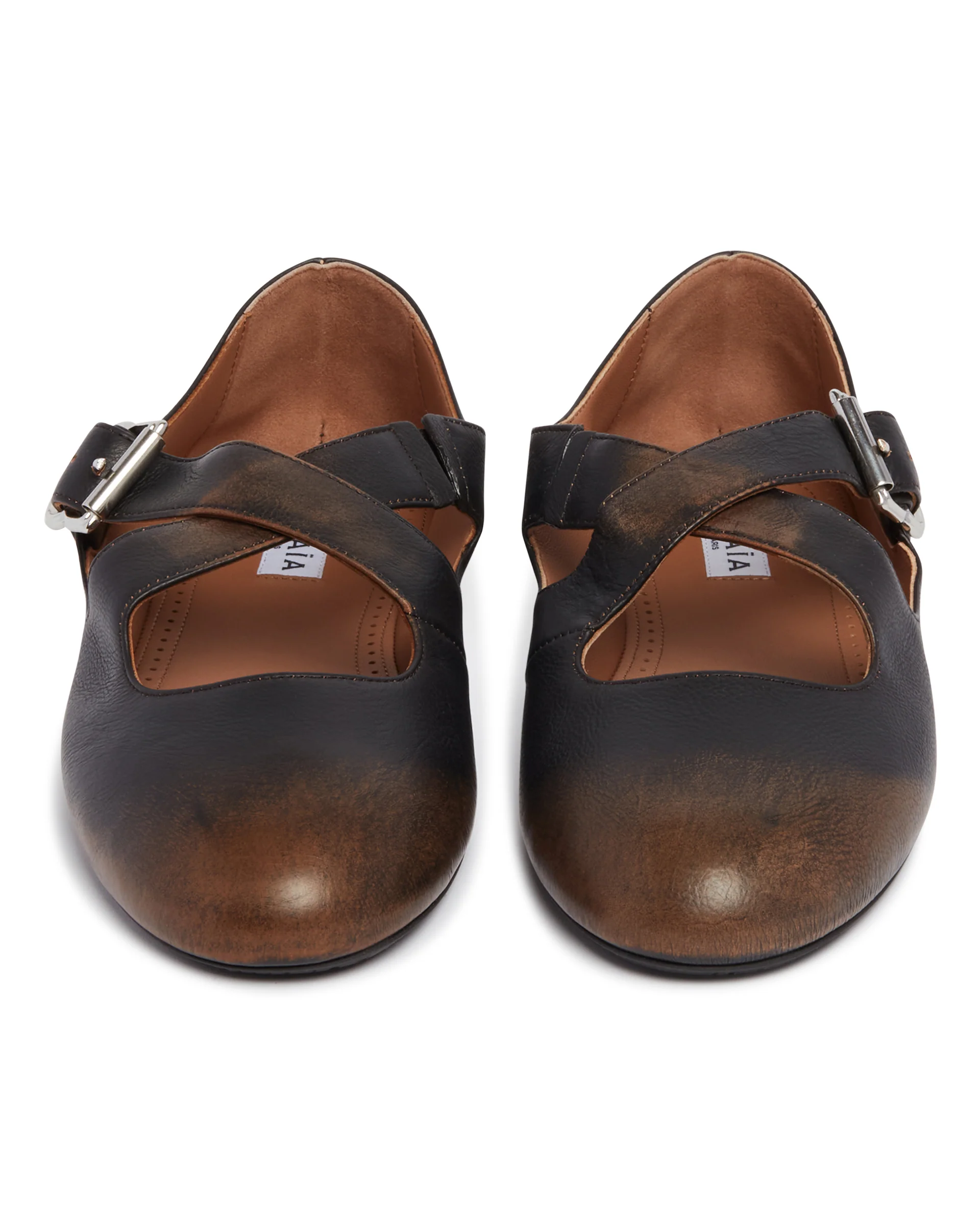 Ballerine Flat Incrociate Marroni - Image 4