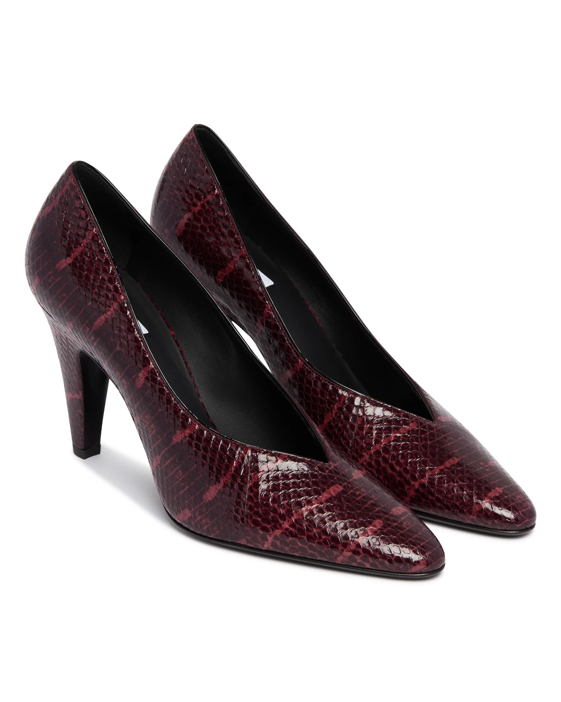 Decollete Cone In Pelle Marrone - Image 3