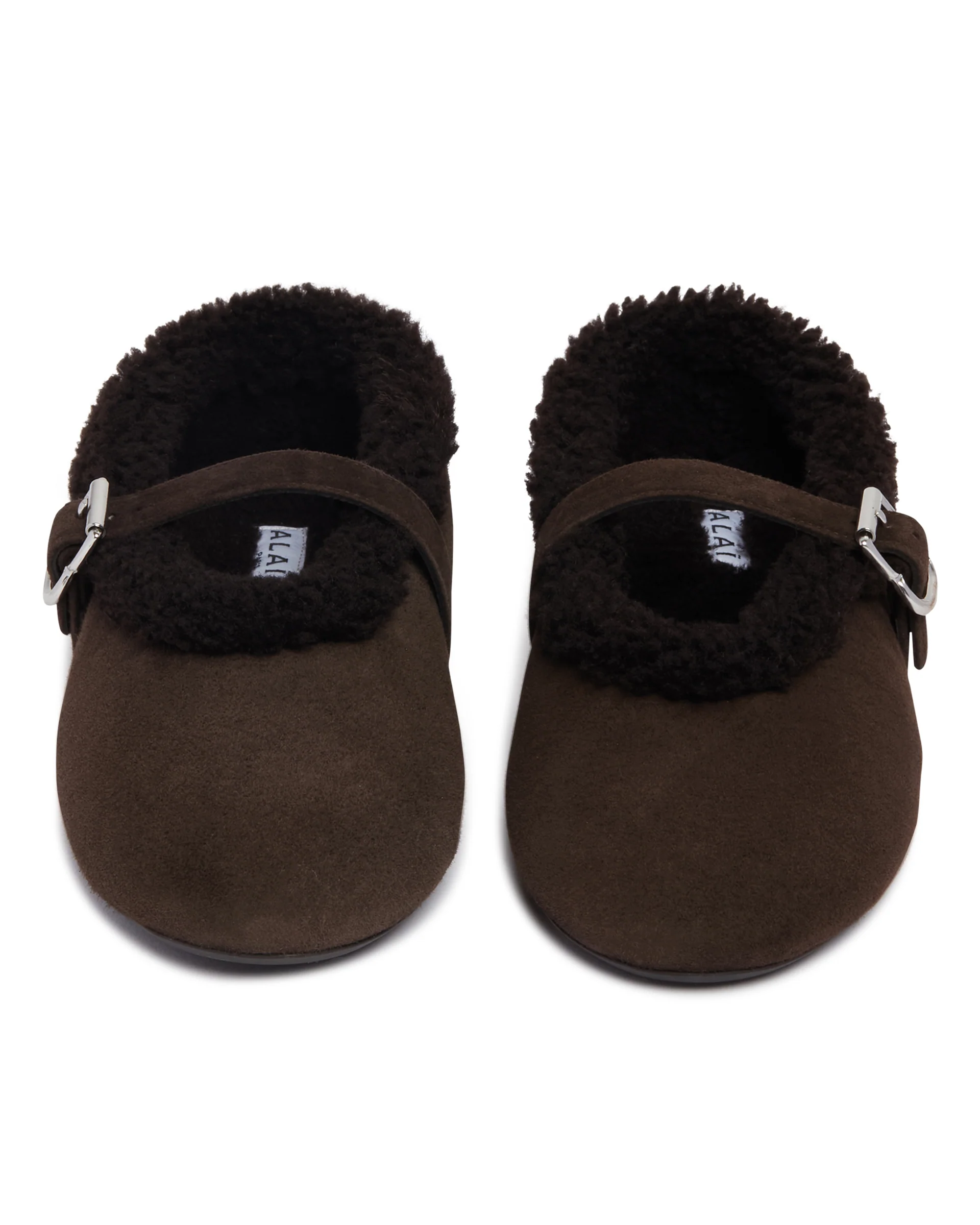 Ballerine Flat In Shearling Marroni - Image 6