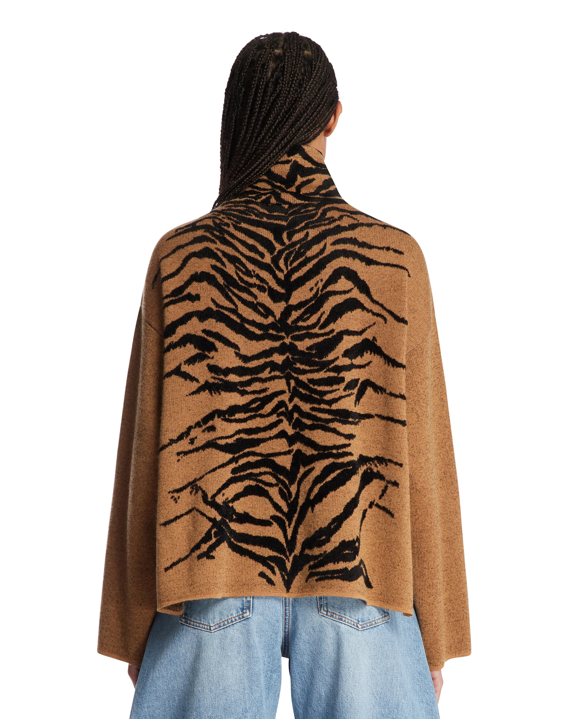 Maglione In Mohair Tigrato Marrone - Image 5