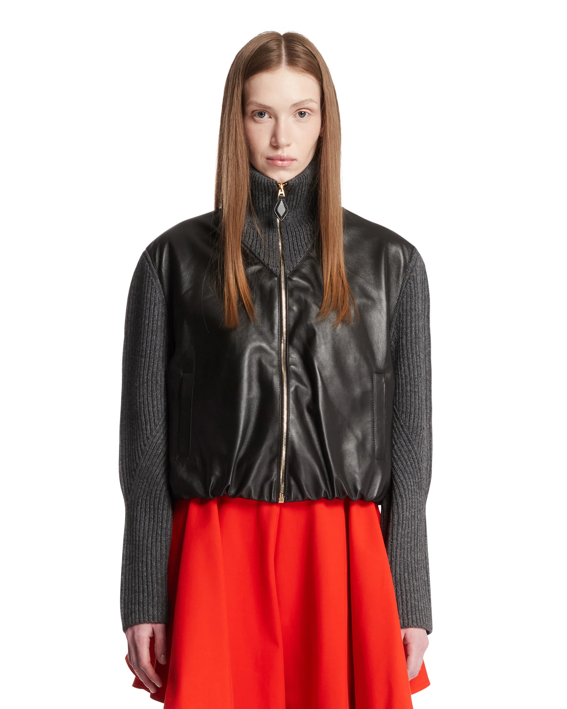 Giacca Varsity In Lana Grigia