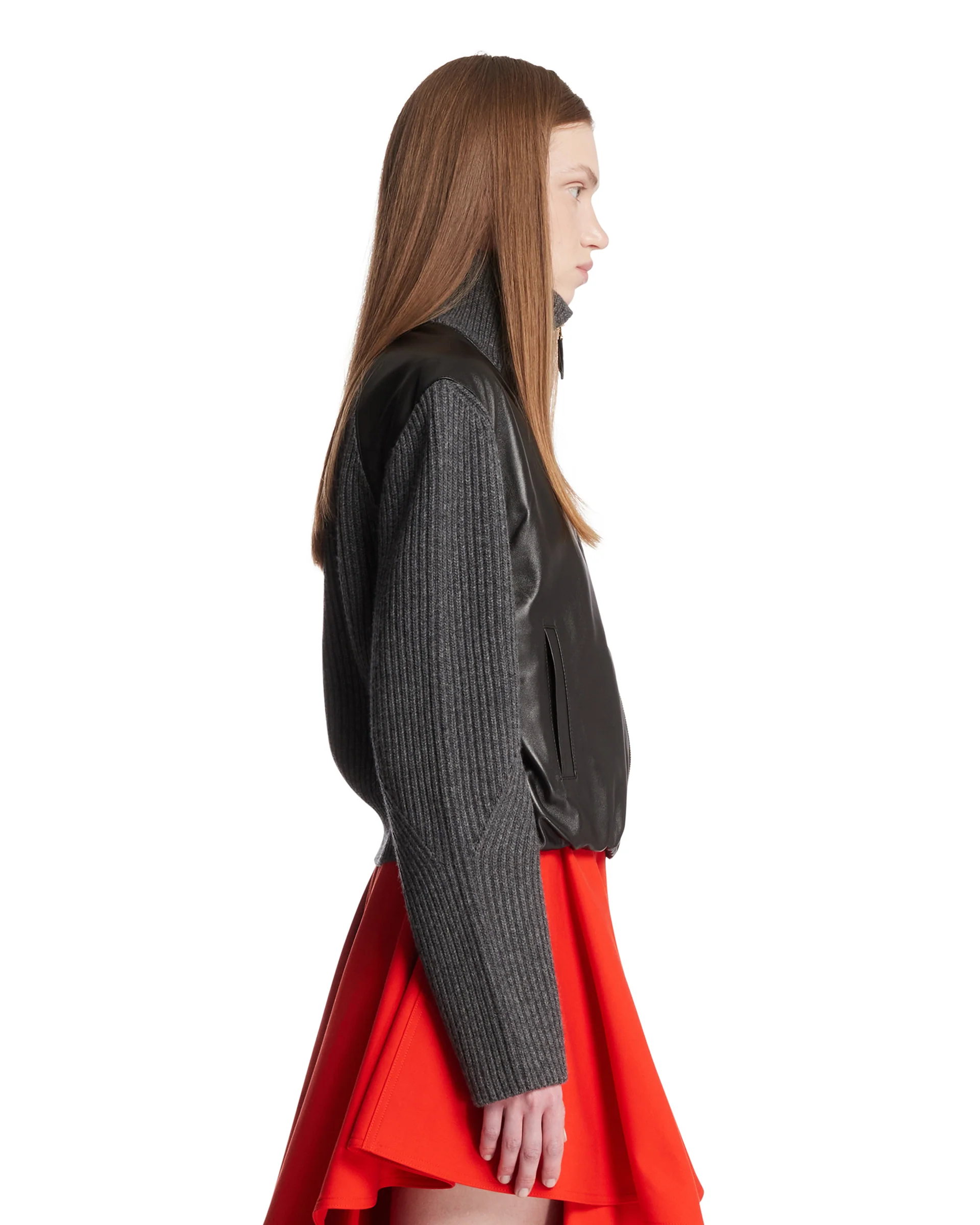 Giacca Varsity In Lana Grigia - Image 4