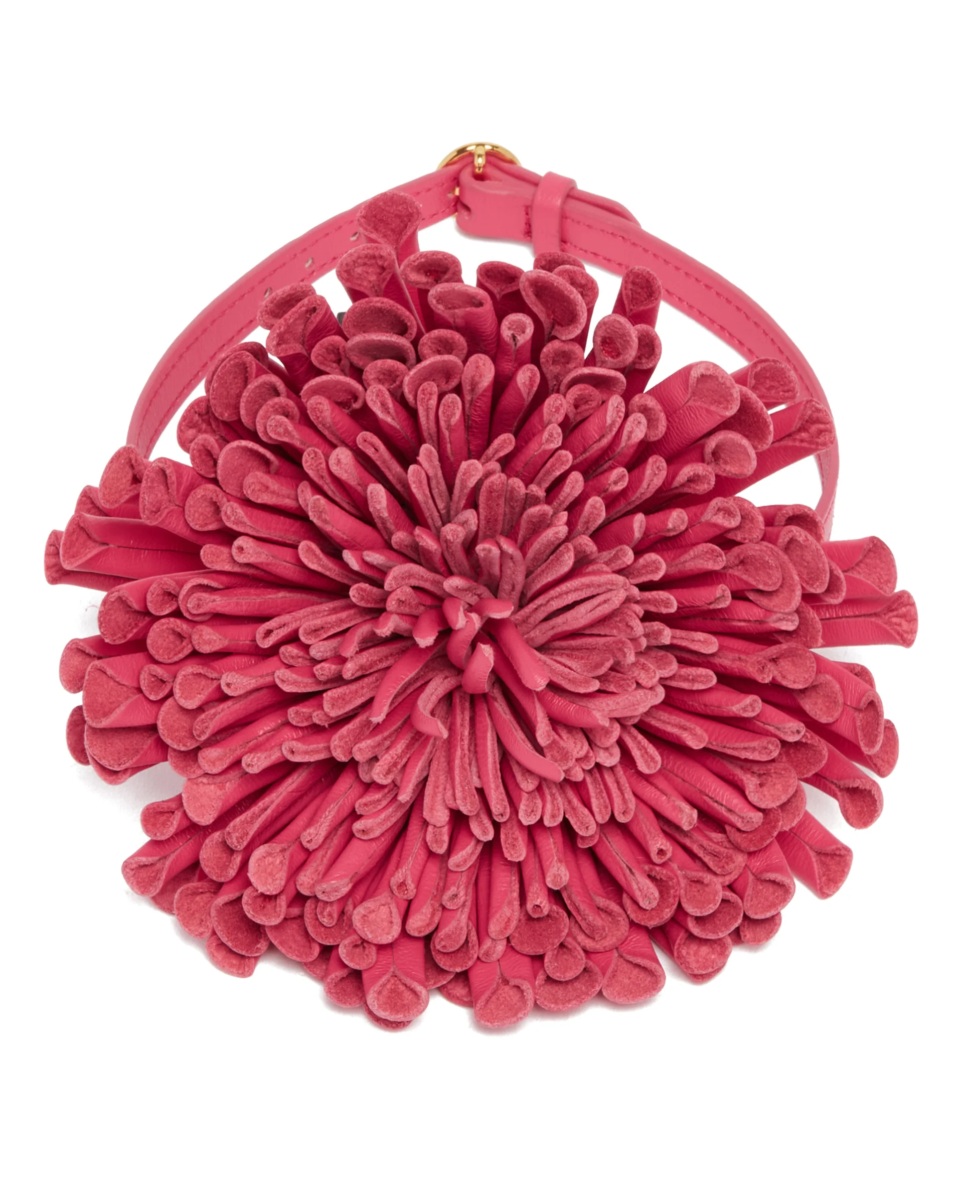 Choker Fiore In Pelle Rosa - Image 2