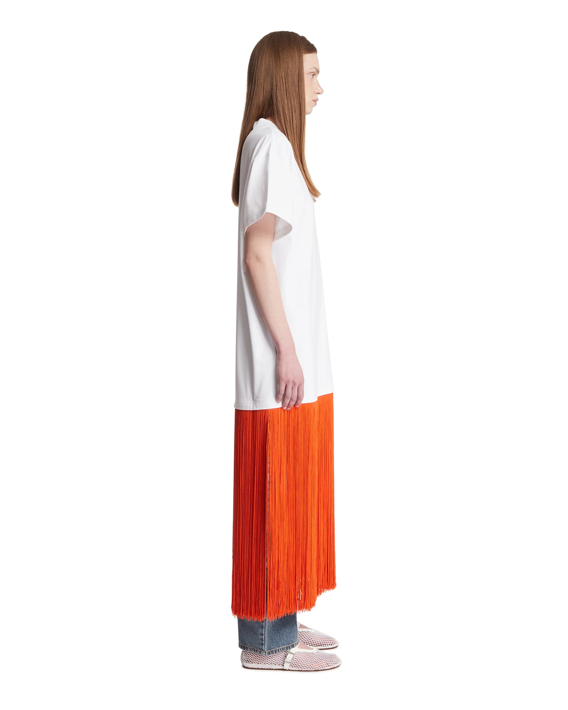 T-shirt Con Frange Bianca - Image 4