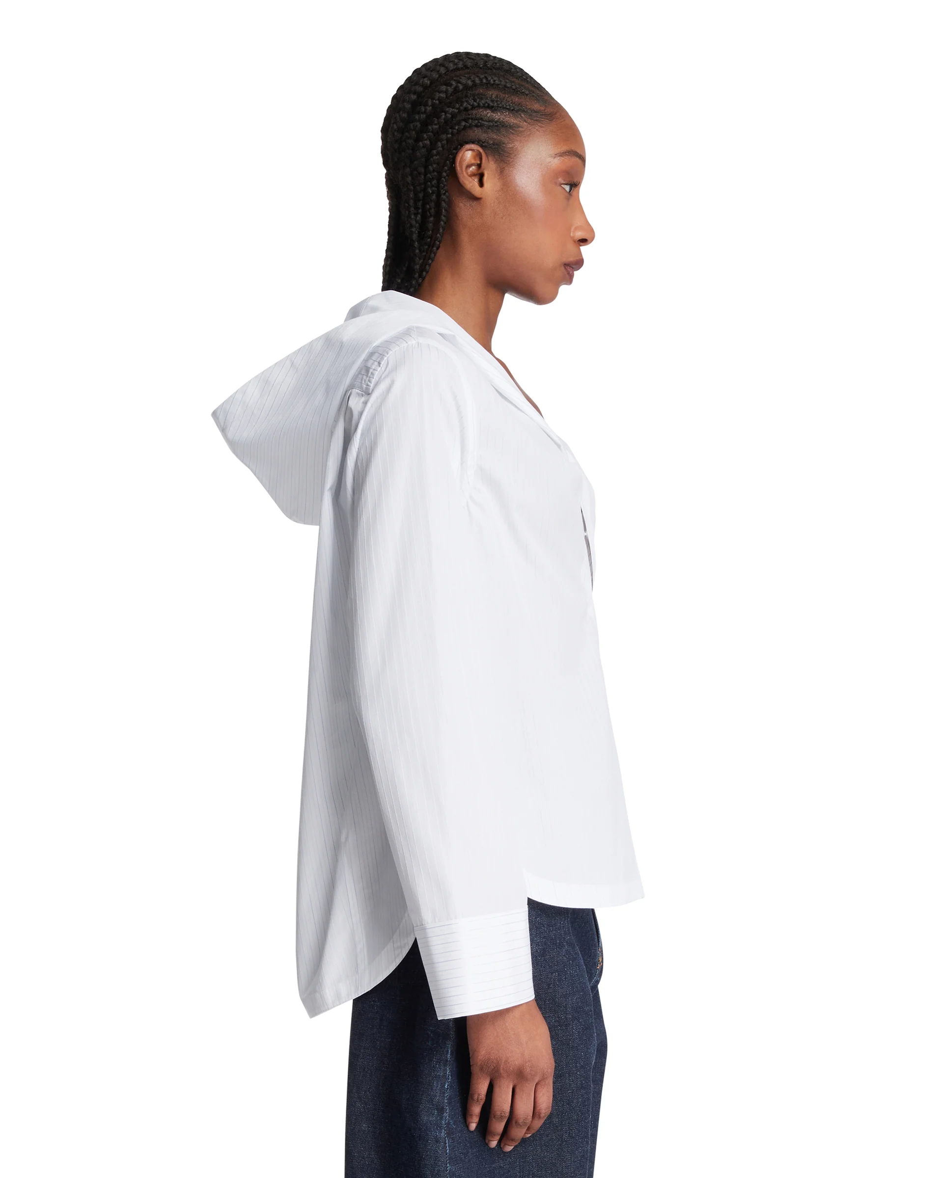 Camicia Con Cappuccio Bianca - Image 4