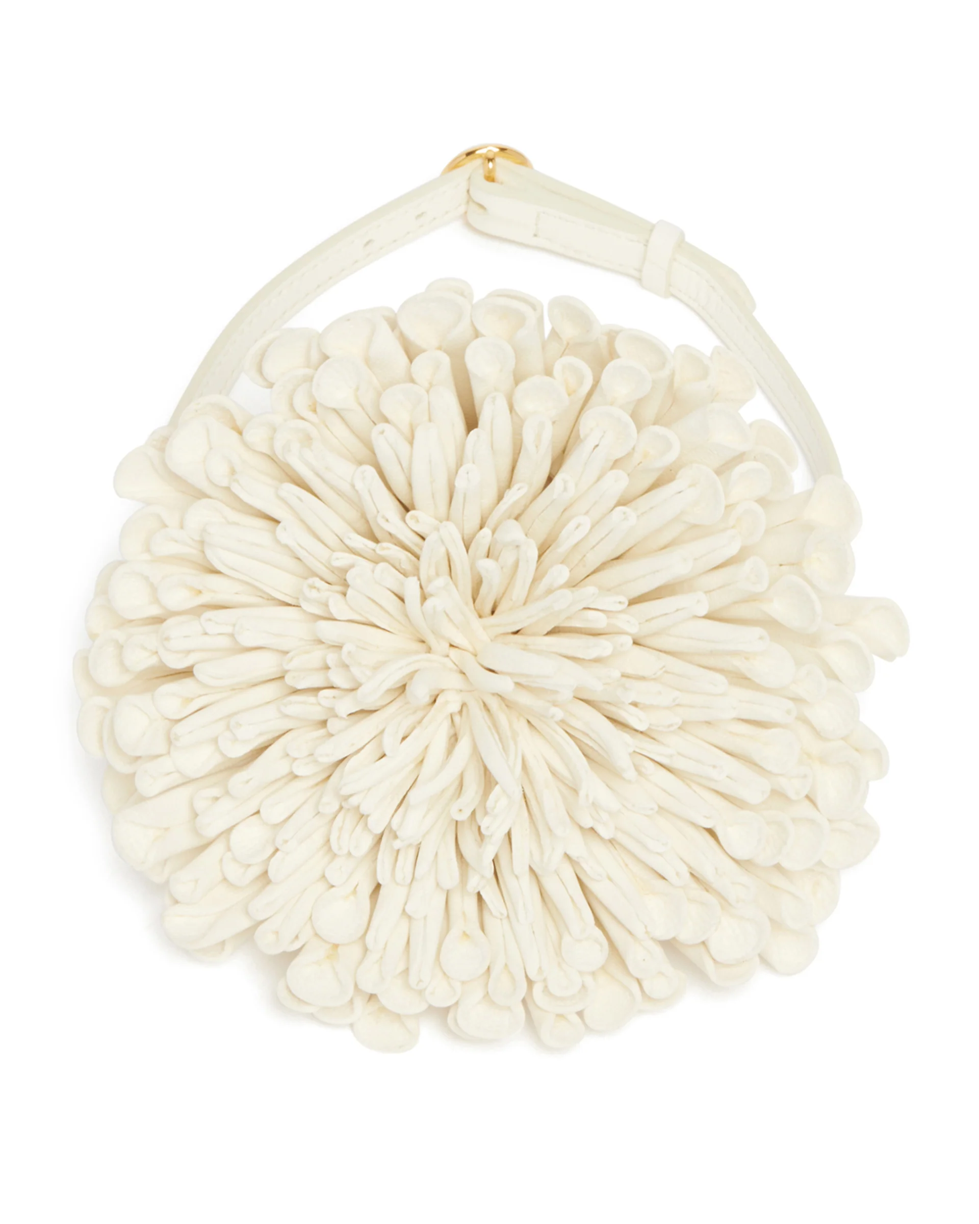 Choker Fiore In Pelle Bianco - Image 2