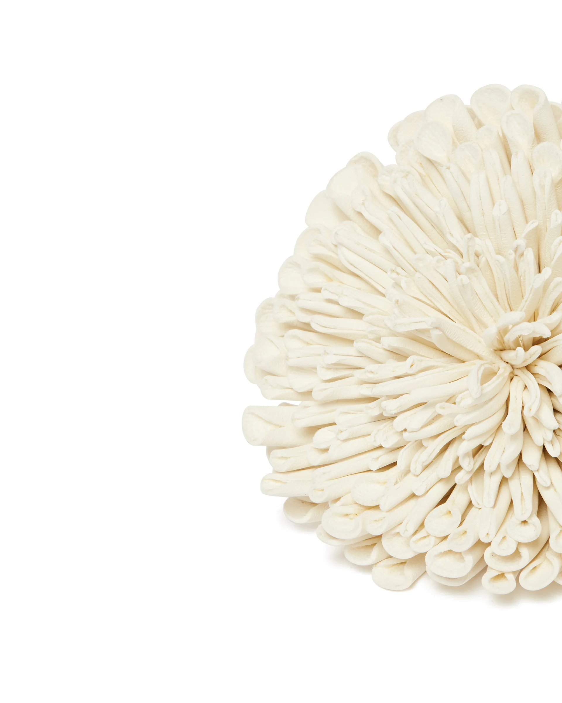 Choker Fiore In Pelle Bianco - Image 4