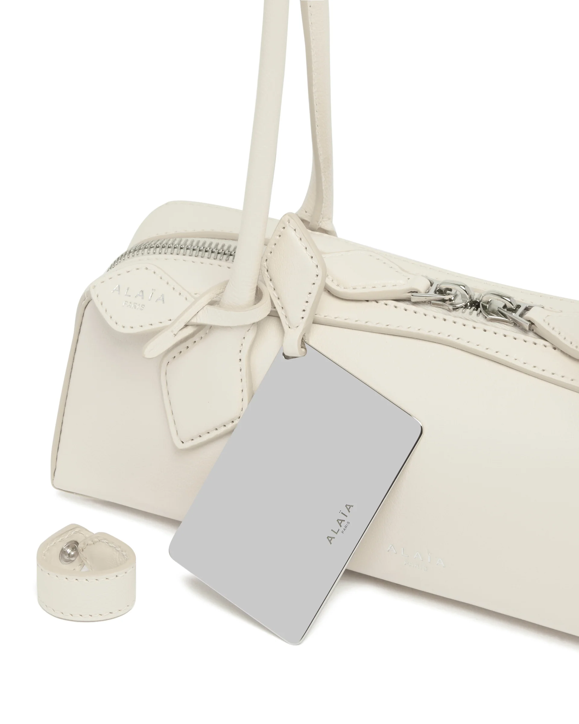 Borsa Le Teckel Piccola in Pelle Bianca - Image 5