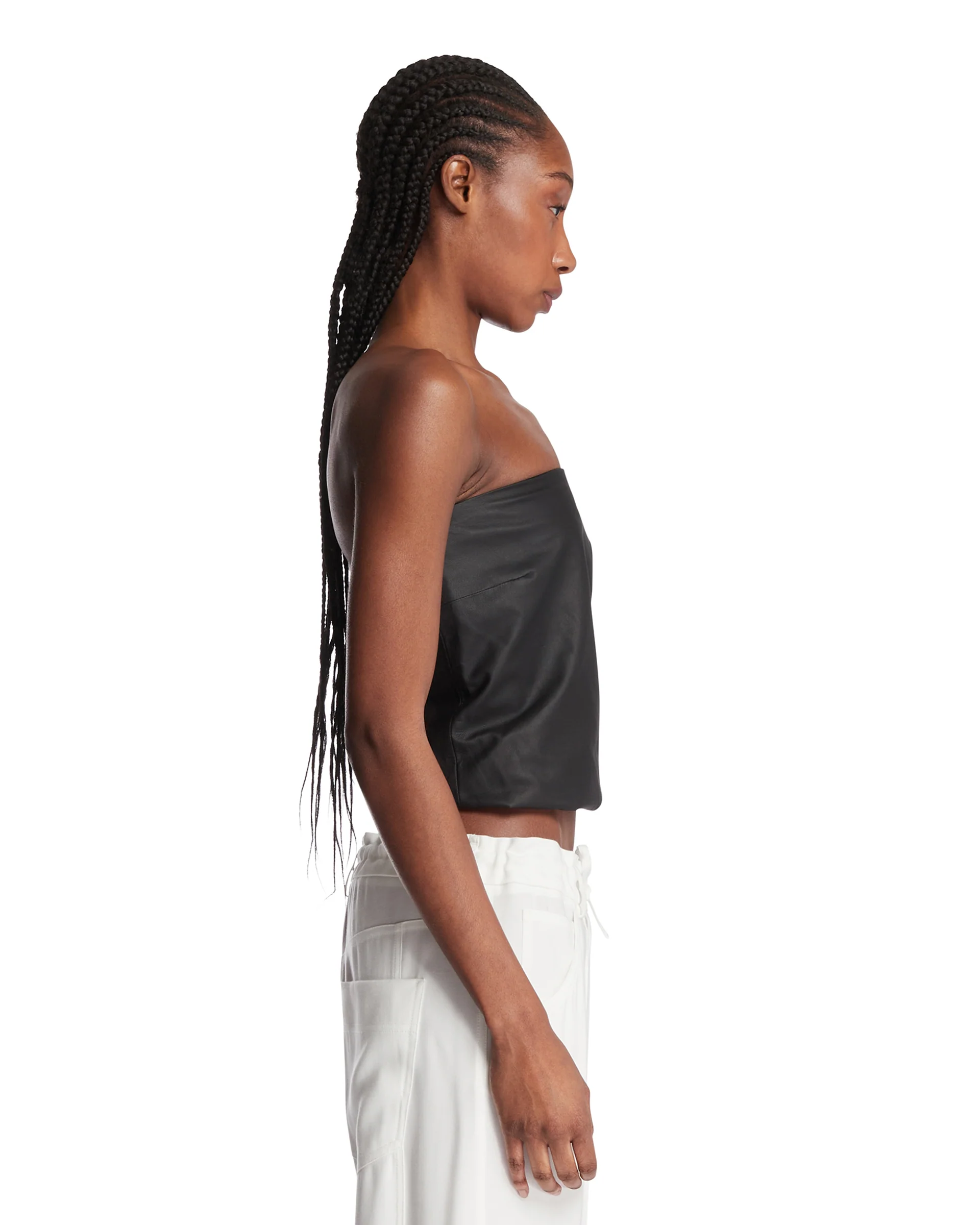 Top A Palloncino In Pelle Nero - Image 4
