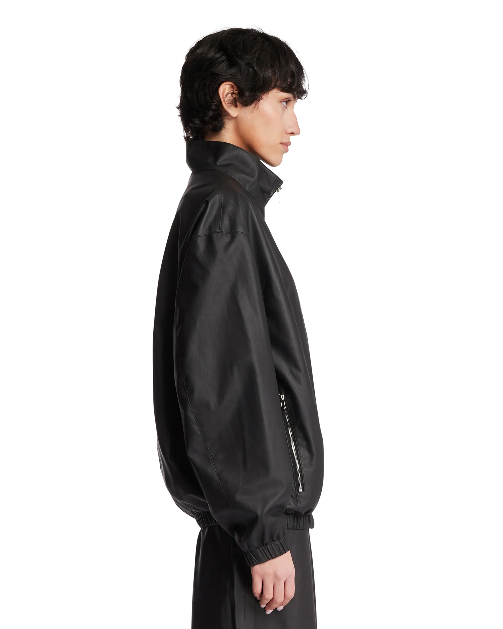 Bomber Nero In Pelle - Image 4